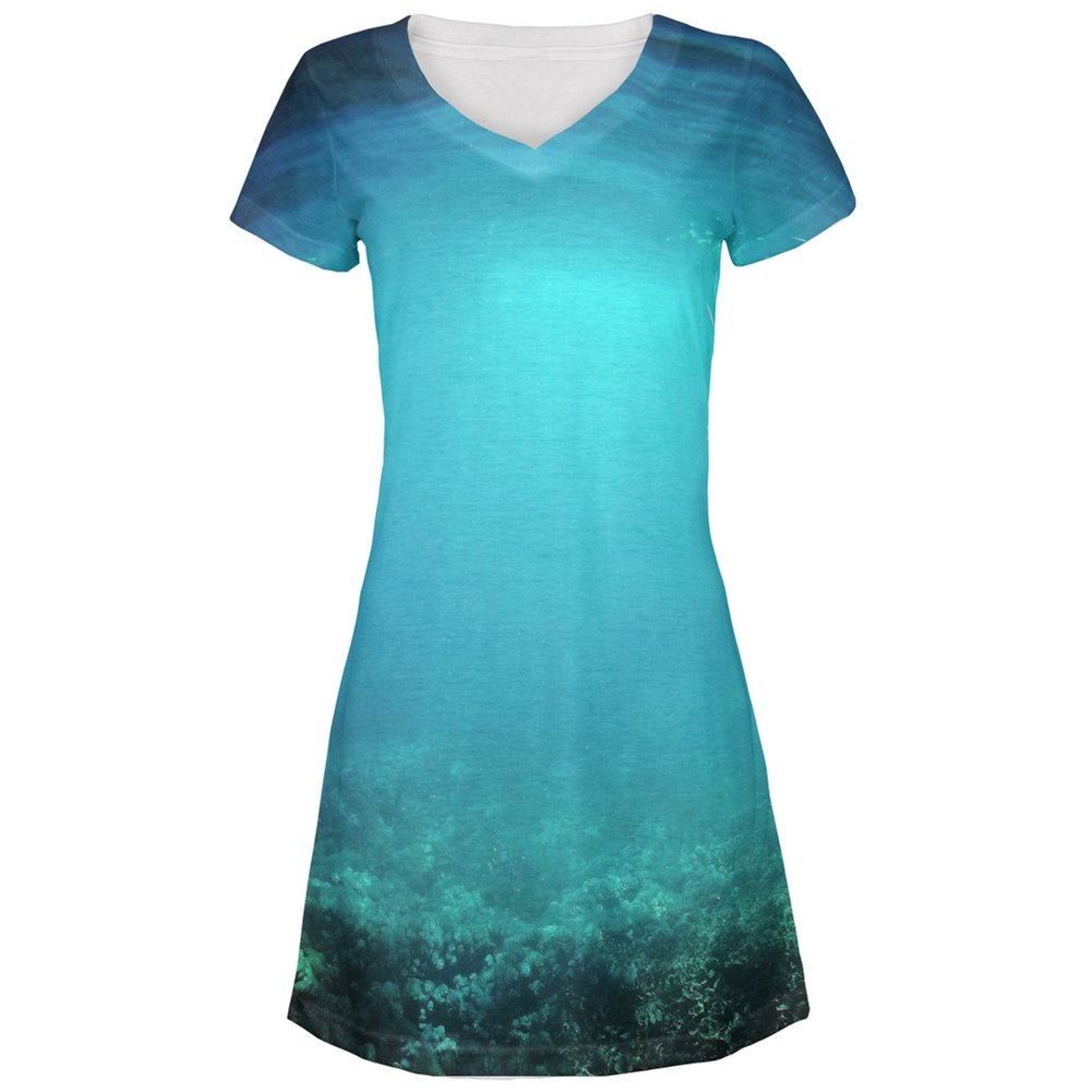Under Sea Water All Over Juniors Cover-Up Beach Dress - Lightweight & Stylish Swimwear Cover Up for Girls, Perfect for Beach, Pool, Vacation & Summer Outfits