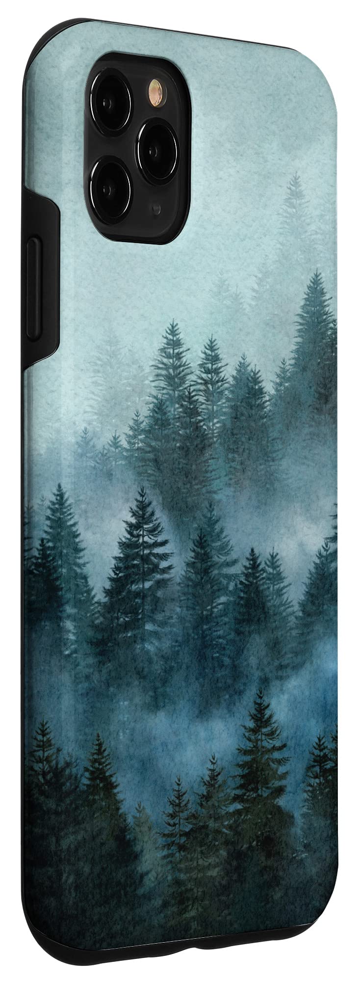 iPhone 11 Pro Max Case - Sunset Fog Woodland Nature Design, Durable Protective Cover with Landscape Mountain Sunrise Art for Outdoor Adventures & Daily Use