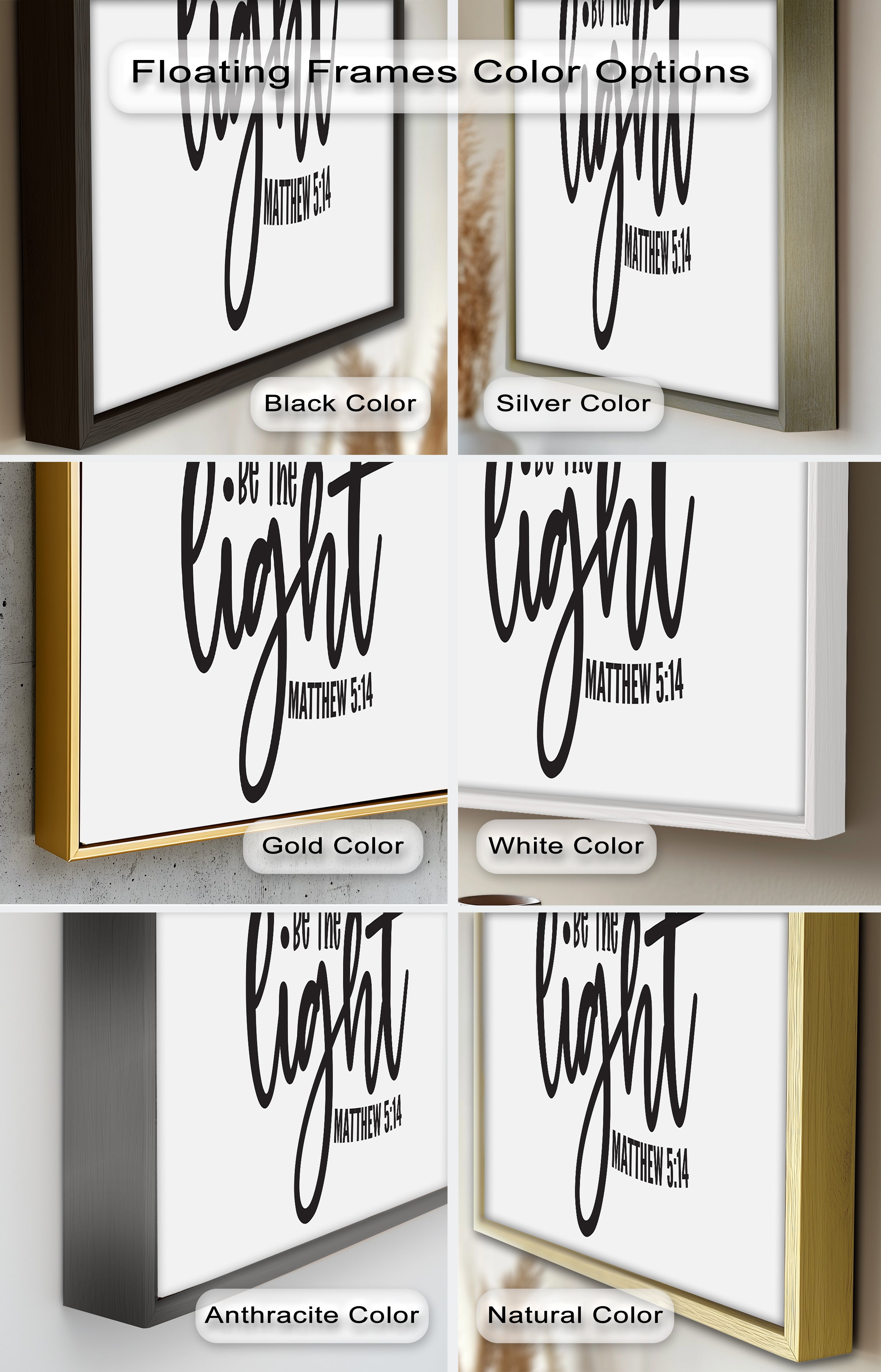 Be The Light - Matthew 5:14 Bible Verse Oil Painting - Christian Home Decor & Gift for Religious Inspiration