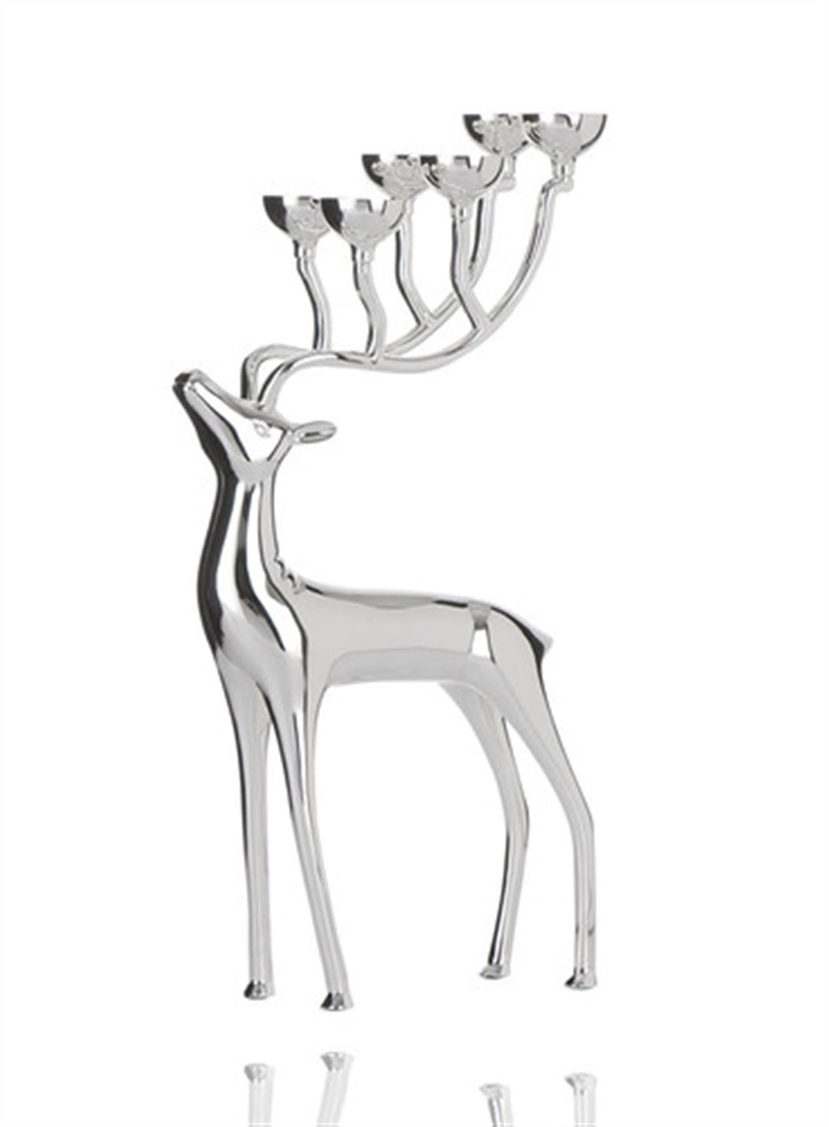 SHIERER Silver Candle Holder - Elegant Candelabra for Dining Table, Living Room Decor, Romantic Candlelight Dinner, Luxury Retro Home Decoration - Perfect for Weddings, Parties & Cozy Evenings