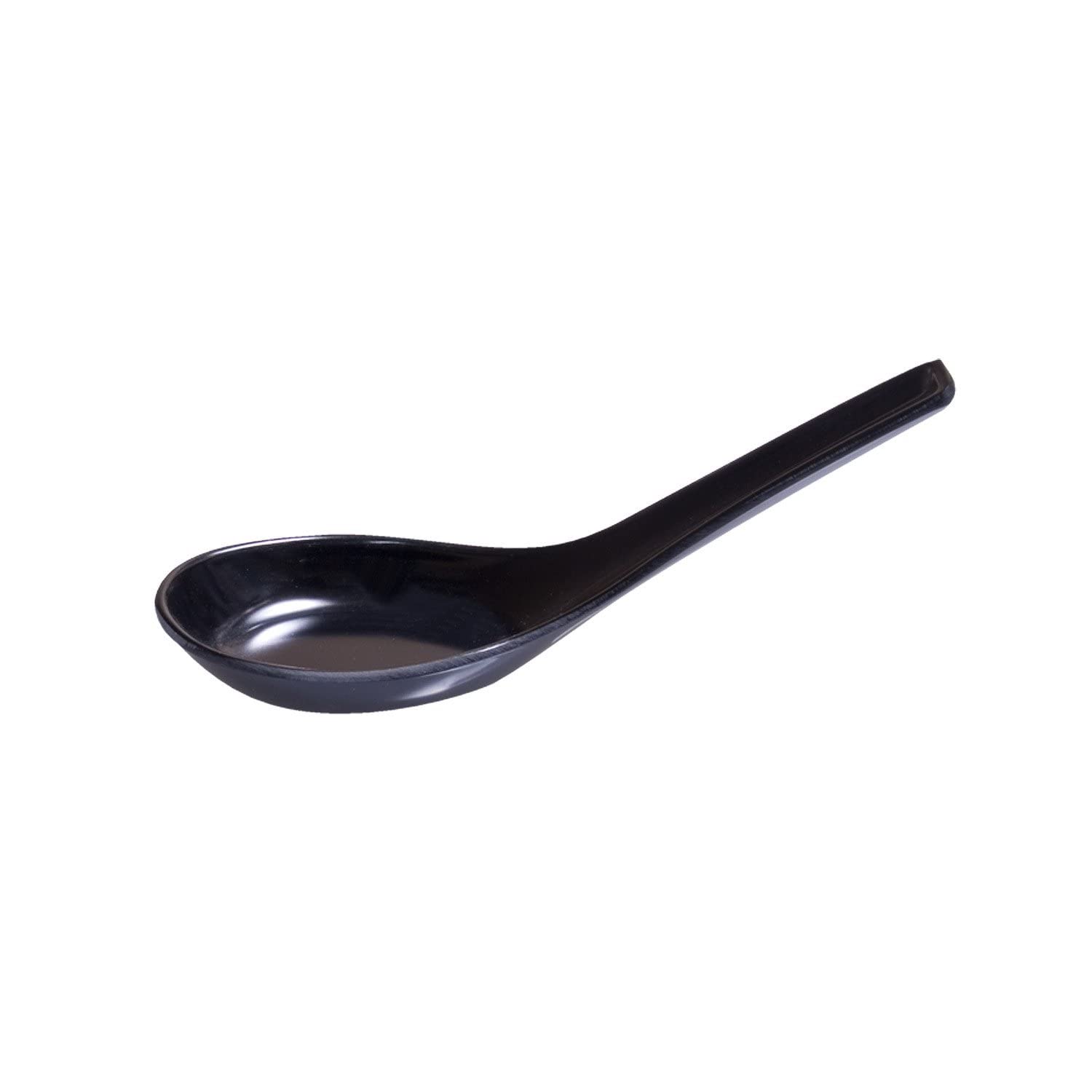 JapanBargain 3192 - 60 Pack Black Japanese Soup Spoons | Asian Rice, Pho, Ramen & Wonton Soup Spoons | Perfect for Noodle Bowls, Asian Cuisine & Home Dining