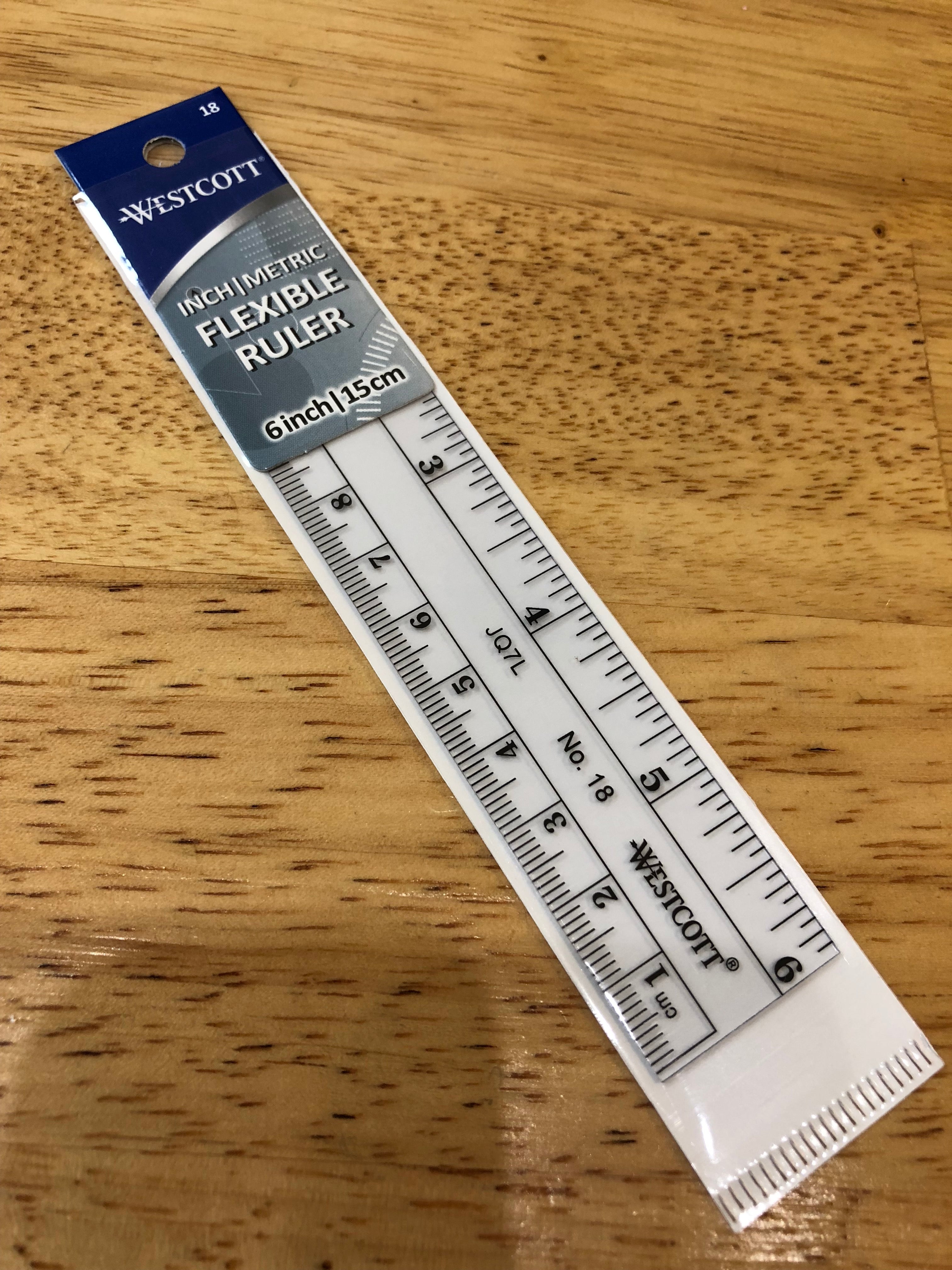 Flexible 6-Inch Ruler by Westcott - Perfect for School, Office & Sewing Projects | Durable & Easy-to-Use Measuring Tool