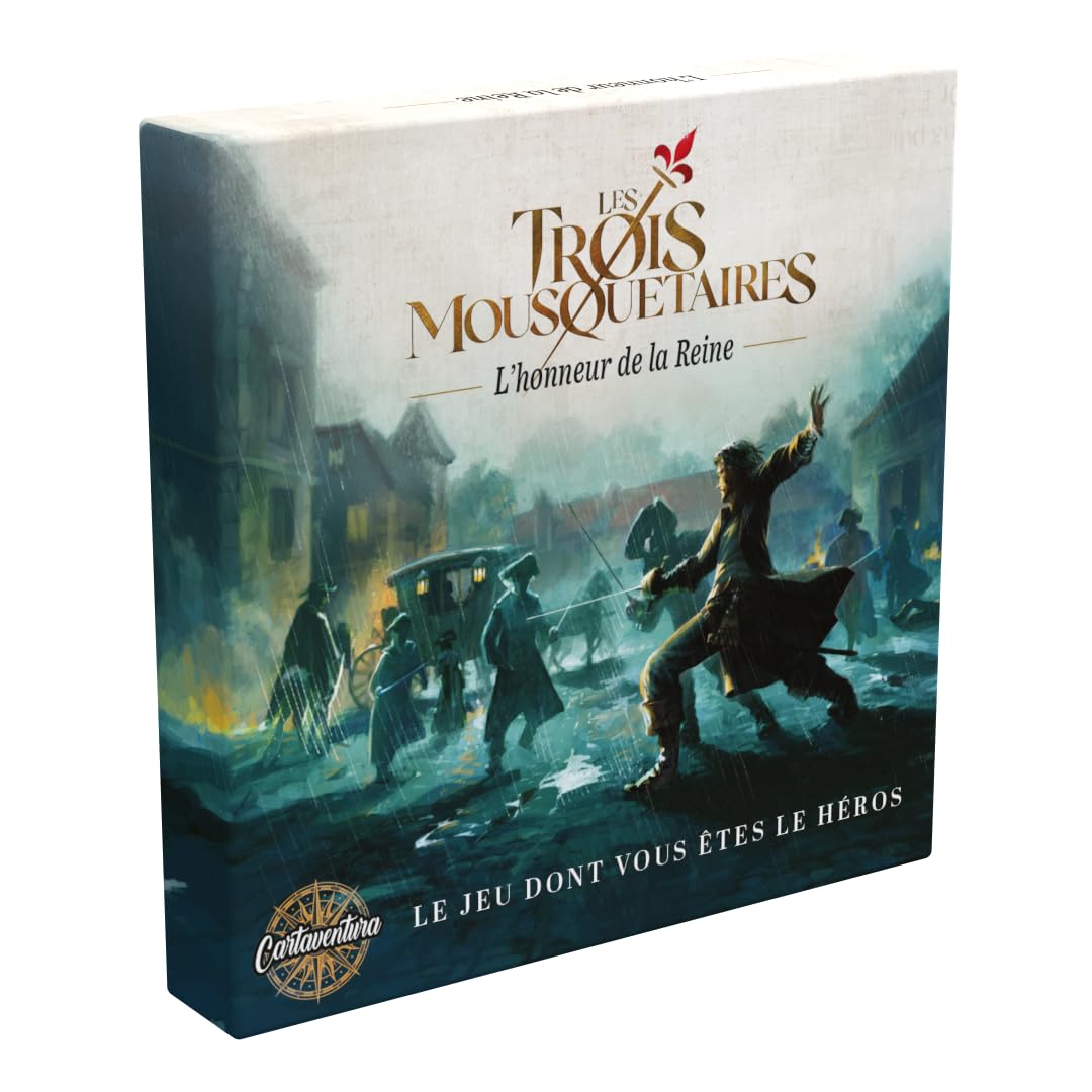 Cartaventura The Three Musketeers: The Queen's Honor - Official Movie Board Game - Hero Adventure Game for Family, Friends, or Solo Play - 1 to 6 Players - Ages 10+ - 30 Min Playtime - Perfect for Game Nights, Parties, and Family Bonding
