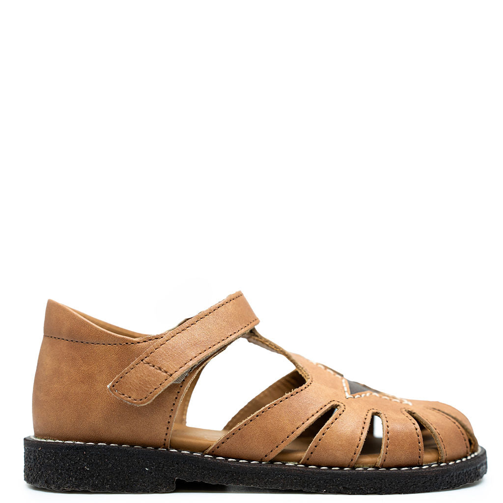 Angulus Dark Brown Star Sandal - Genuine Leather Comfort Sandals for Women | Perfect for Beach, Vacation & Summer Outfits