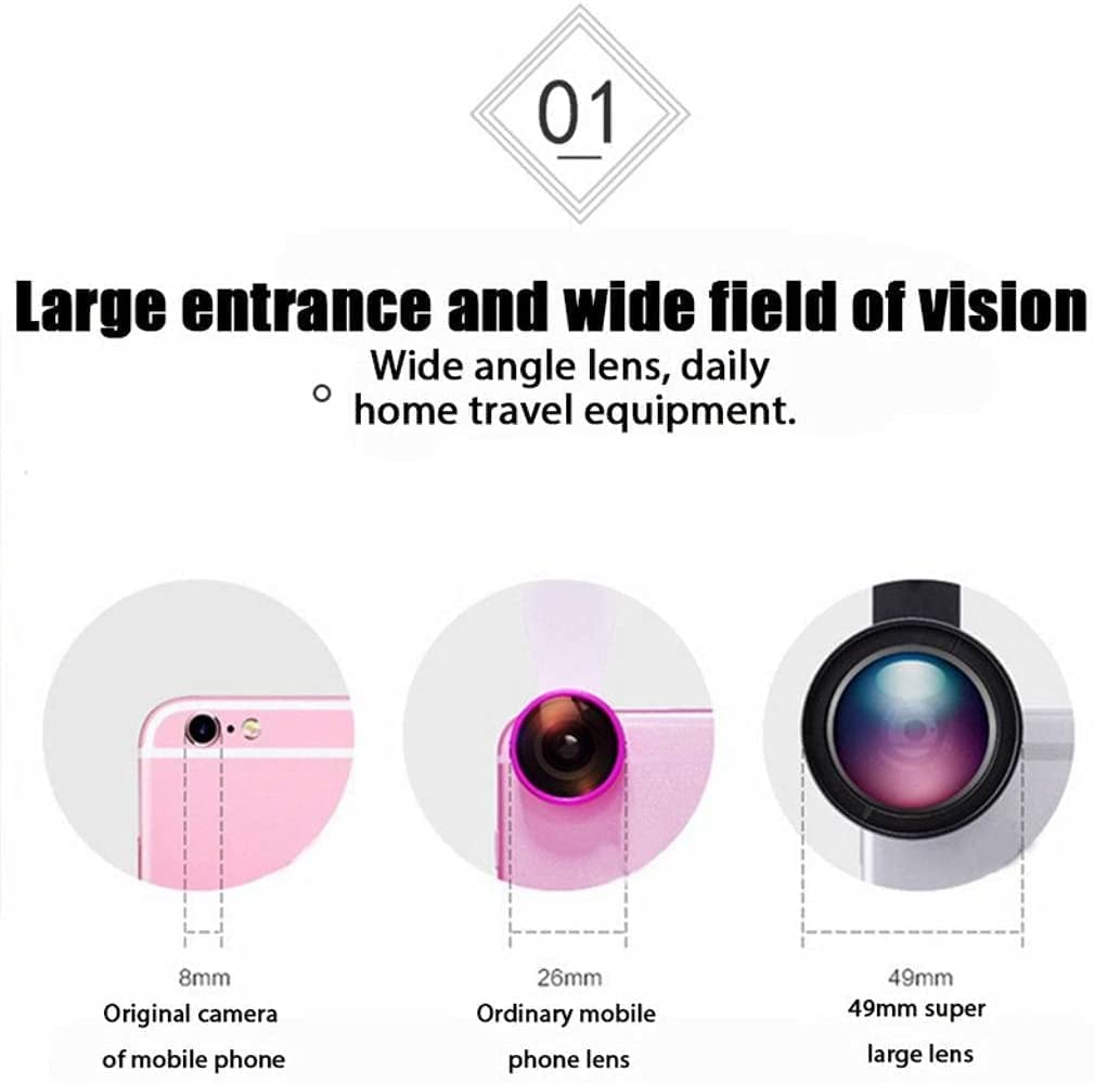 0.45X Wide Angle & 12.5X Macro Lens Kit for iPhone, Samsung, Android Phones - Universal Smartphone Camera Lens for Travel, Vlogging & Close-Up Photography