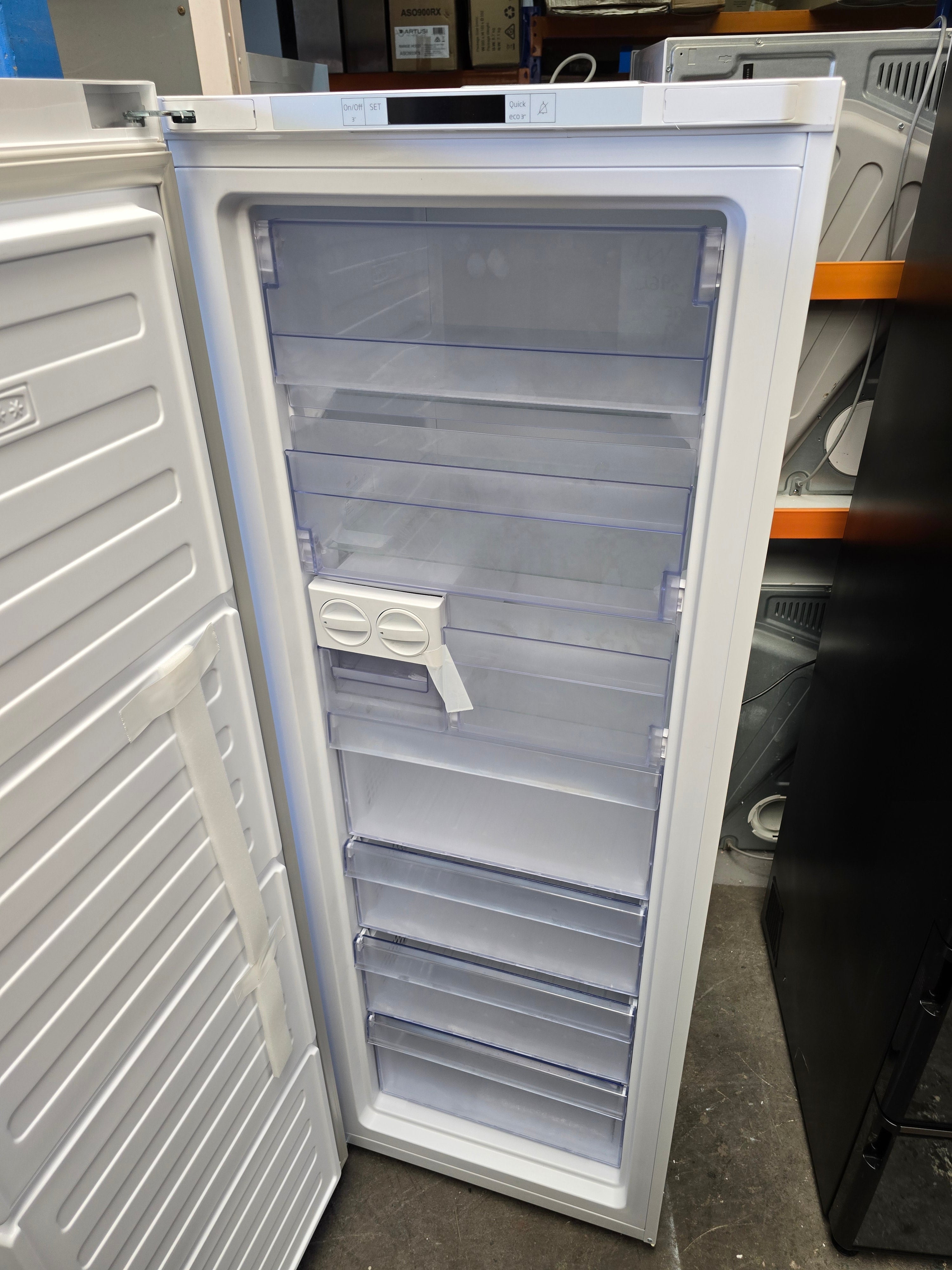 Beko 250L Upright Frost Free Freezer BVF290W - Energy Efficient European Made Appliance with 12 Month Warranty | Perfect for Home, Restaurant & Commercial Kitchen Storage