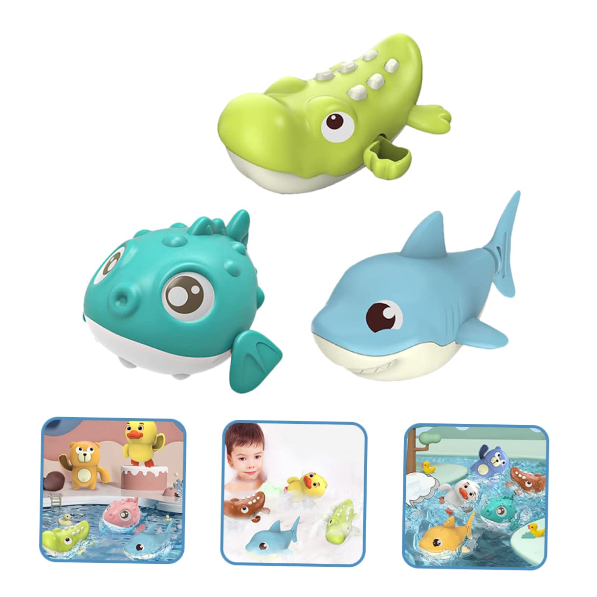 VICASKY 15-Piece Pool Toys Set - Fun Animal Water Toys for Kids, Bath Time & Swimming Pool Play, Durable PVC Floating Bath Toys for Toddlers (Perfect for Summer Parties, Baby Bath Time & Backyard Pool Fun)