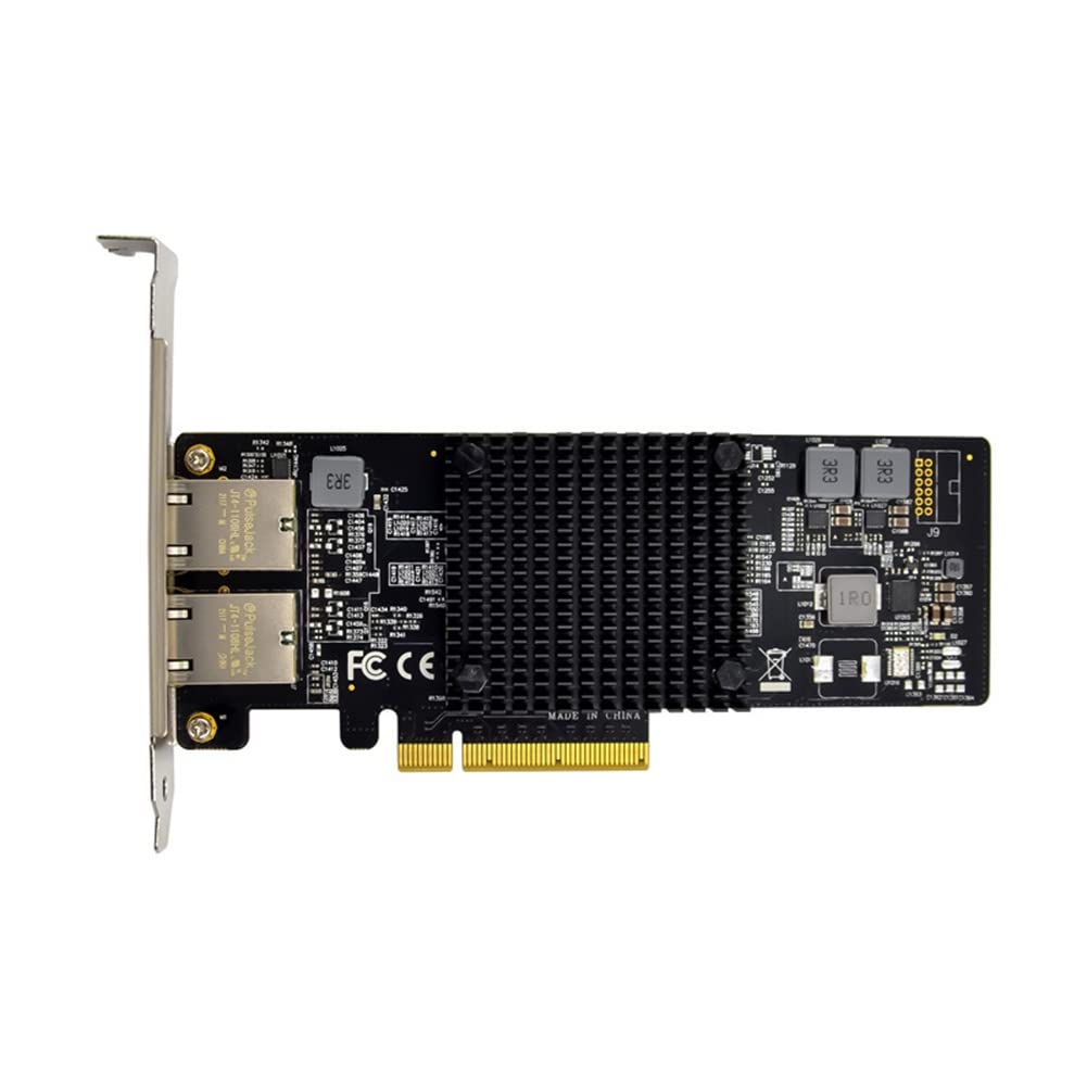 Sweetness X550-T2 Black Dual Port 10GbE PCIe X8 Server Network Card - High-Speed RJ45 Ethernet Adapter for Data Centers, Cloud Computing & Enterprise Networks