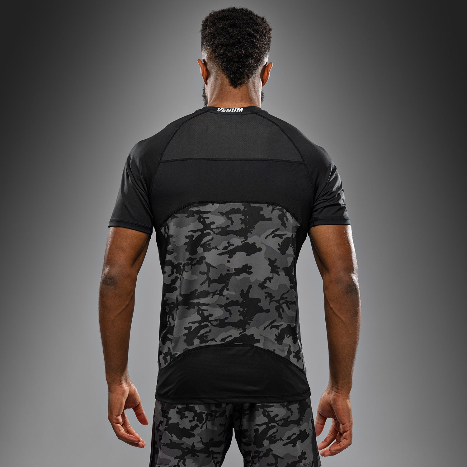 Venum x Polaris Dry Tech Shirt - Moisture Wicking Performance T-Shirt for MMA & Training (Black/Storm Grey) - Perfect for Gym Workouts & Combat Sports