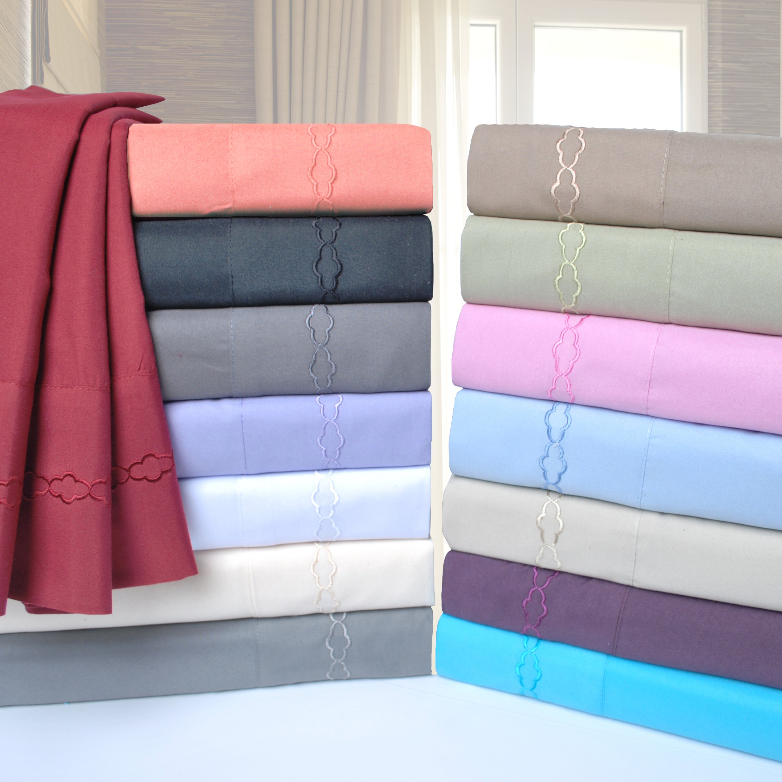 Premium 100% Brushed Microfiber Duvet Cover Set - Ultra Soft & Lightweight King/California King Size - Wrinkle Free with Embroidered Cloud Pillow Shams - Perfect for Bedroom Decor, Luxury Hotel Style Bedding & Gift Giving