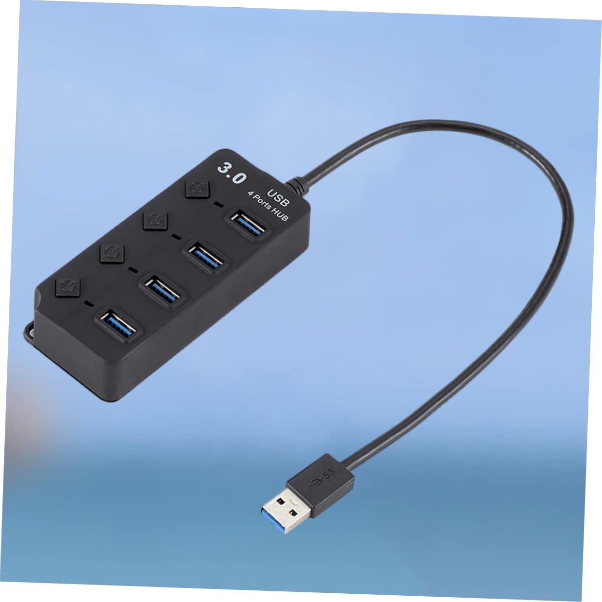 Gatuida 4-Port USB 3.0 Hub Adapter - High-Speed Data Transfer for Smartphones, Laptops, PC, Mac - Perfect for Home Office, Gaming & Travel Accessories