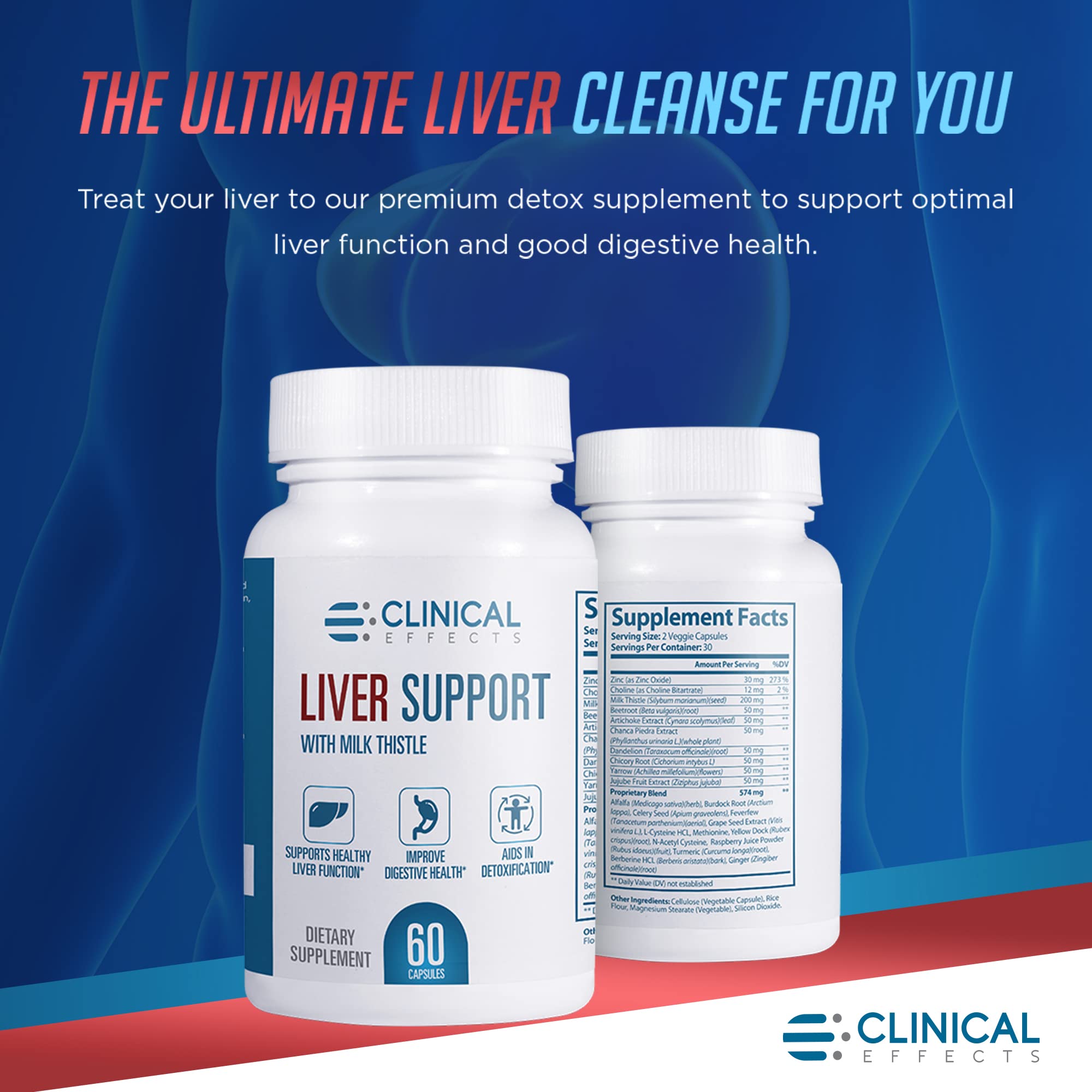 Natural Milk Thistle & Zinc Liver Support Supplement - 3 Pack | Detox & Cleanse Liver | Supports Liver Function & Digestive Health | Made in USA | Ideal for Post-Workout Recovery & Healthy Lifestyle