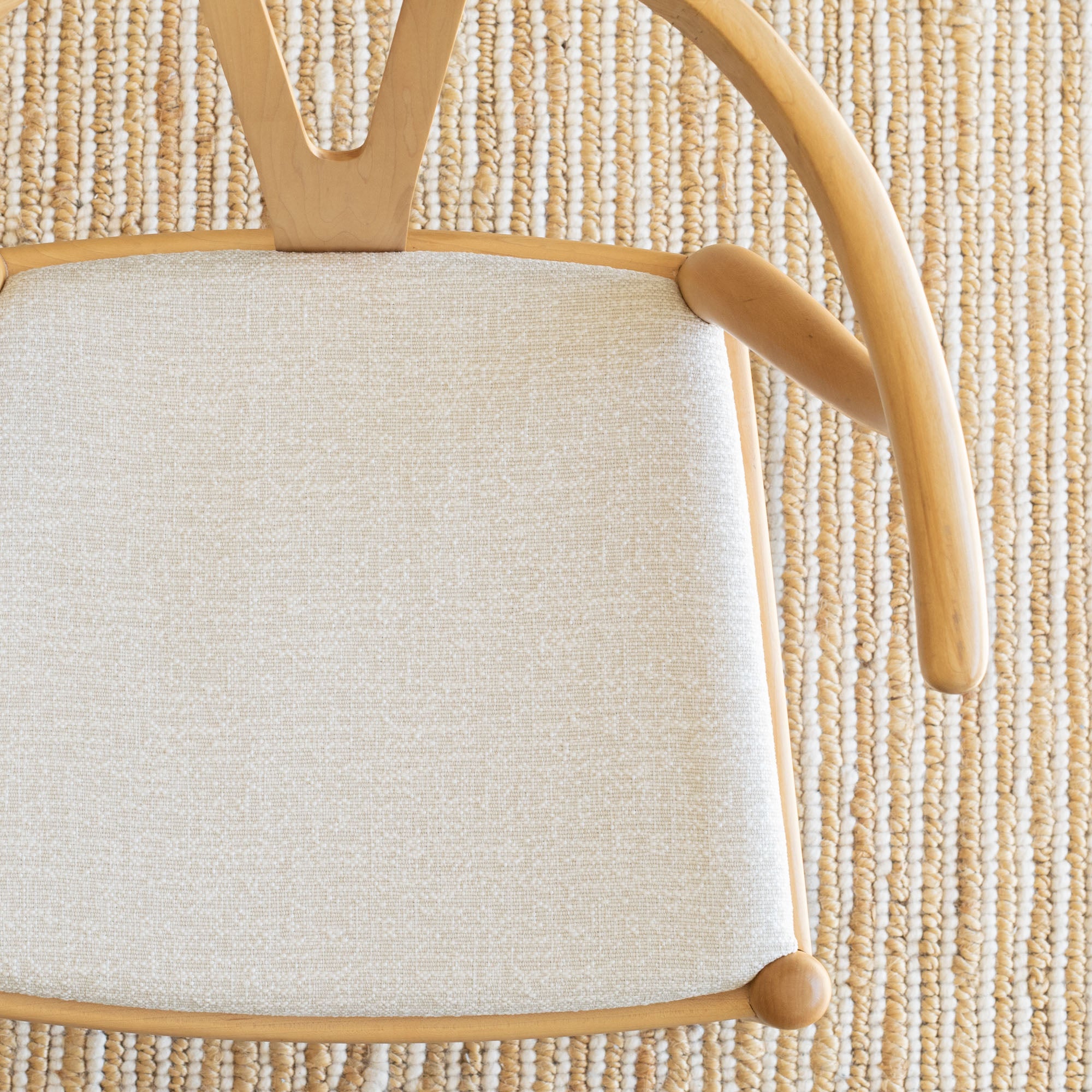 Premium Brooks Fabric in Ivory - Soft, Durable Upholstery Material for Sofas, Chairs & Home Decor Projects
