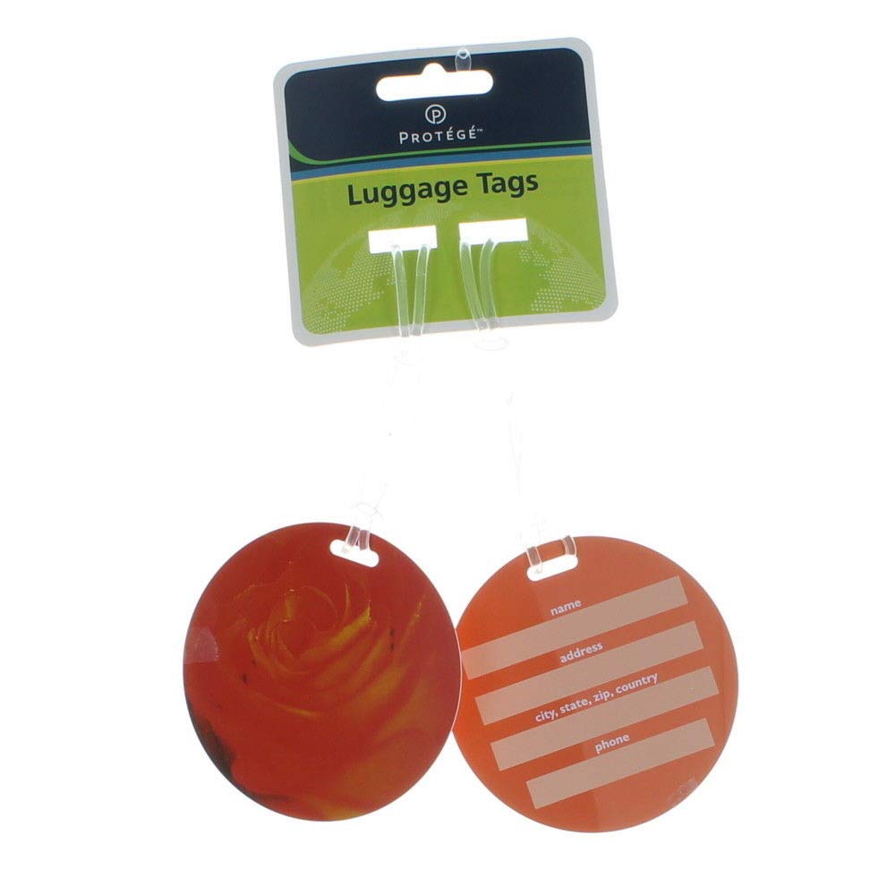 4-Piece Travel Luggage Tag Set - Durable Plastic Suitcase & Backpack ID Labels with Unique Designs - Perfect Gift for Frequent Flyers, Business Travelers & Vacationers