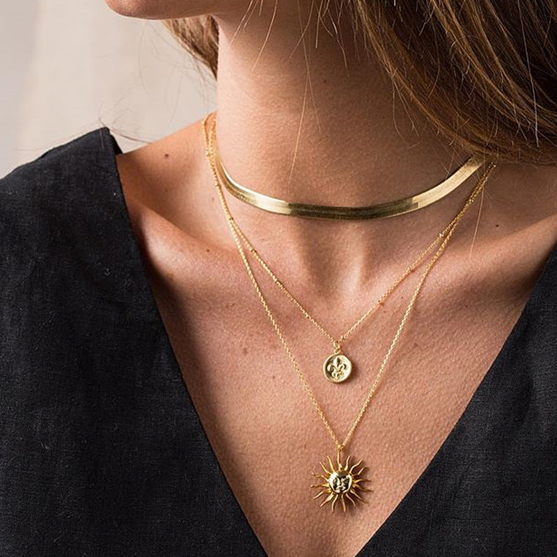 Elegant Stainless Steel French Necklace for Women - Hypoallergenic & Tarnish-Free Jewelry Gift for Her - Perfect for Date Night, Weddings & Special Occasions