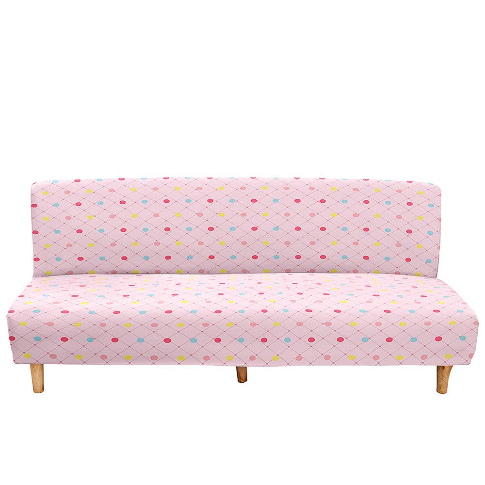 Stretch Futon Cover Full Size - Soft Washable Slipcover with Elastic Bottom for Home & Office