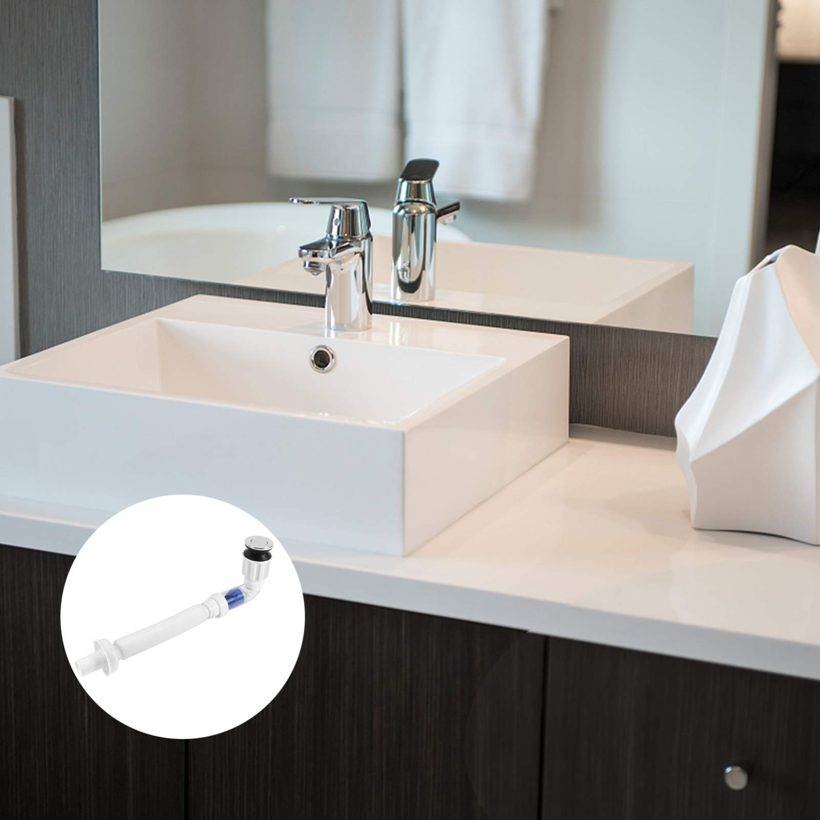 DOITOOL Retractable Hose for Kitchen & Bathroom Sink Drain - Flexible Plastic Tubing for Easy Cleaning