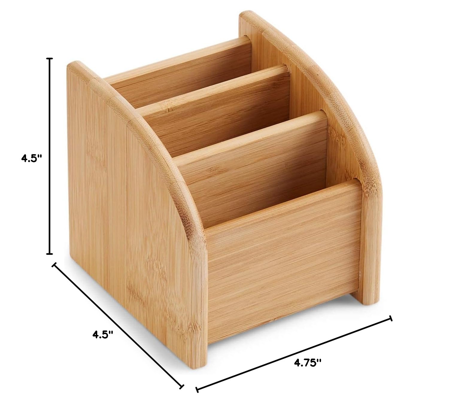 3-Tier Bamboo Desk Organizer - Office Supplies Storage for Pens, Makeup & Crafts | Perfect for Home Office, Vanity Table & Workspace Organization