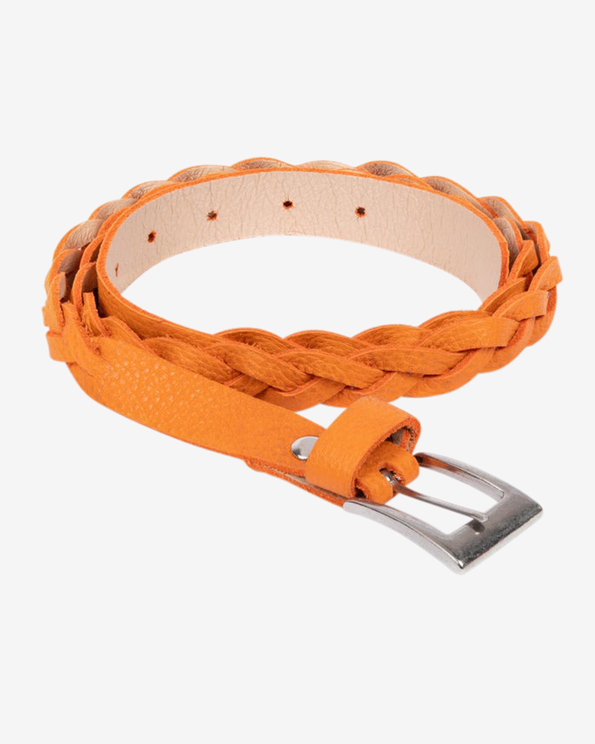 Lowie Orange Braided Belt for Women | Stylish & Adjustable Waist Belt | Perfect for Jeans, Dresses & Casual Outfits