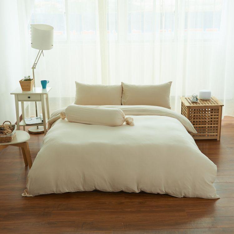 Premium 100% Cotton Pillowcase - Soft Jersey Fabric in Milky Beige | Hypoallergenic Bedding for Side Sleepers & Sensitive Skin