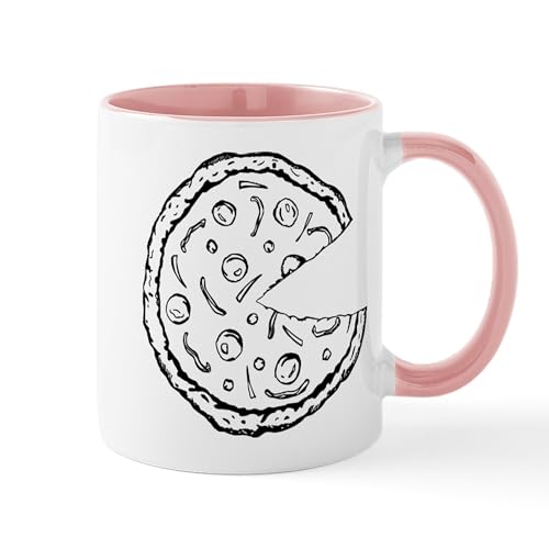 White/Pink Inside - Pizza Mug
