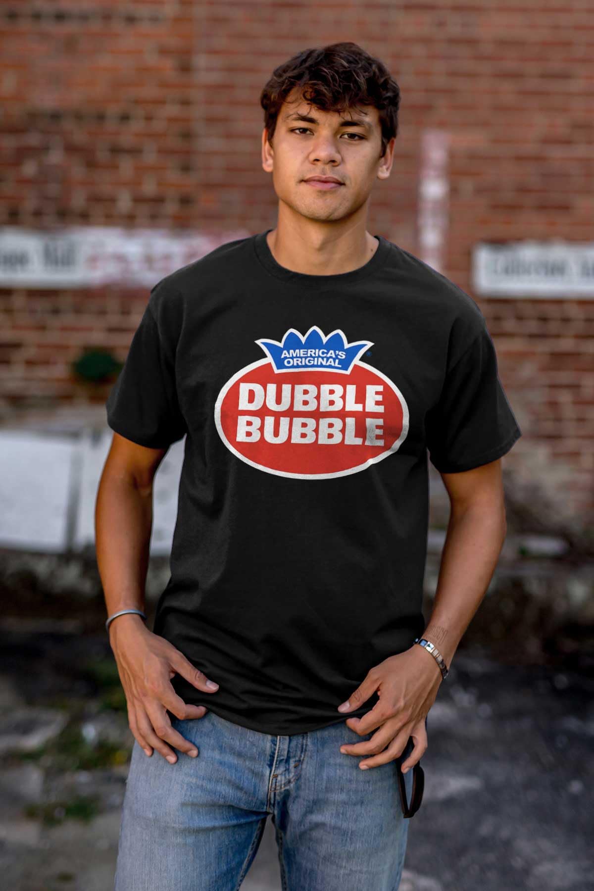 Vintage Dubble Bubble Gum Double Logo Graphic T-Shirt for Men & Women - Casual Retro Tee for Parties, Gifts, and Everyday Wear