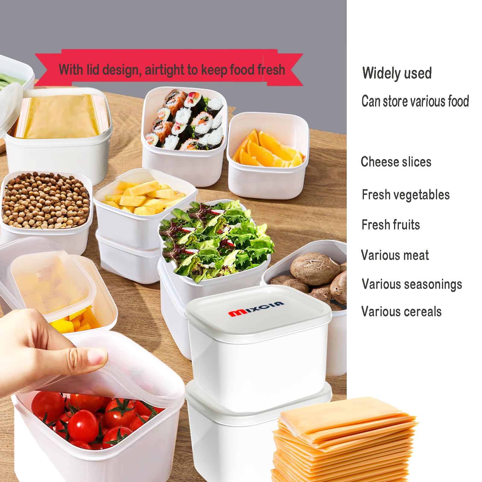 2-Pack Plastic Cheese Storage Containers for Fridge with Lids - Airtight Sliced Cheese Holder to Keep Cheese Fresh | Perfect for Meal Prep, Lunch Boxes & Snack Organization