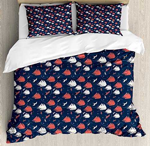 Night Blue Coral White