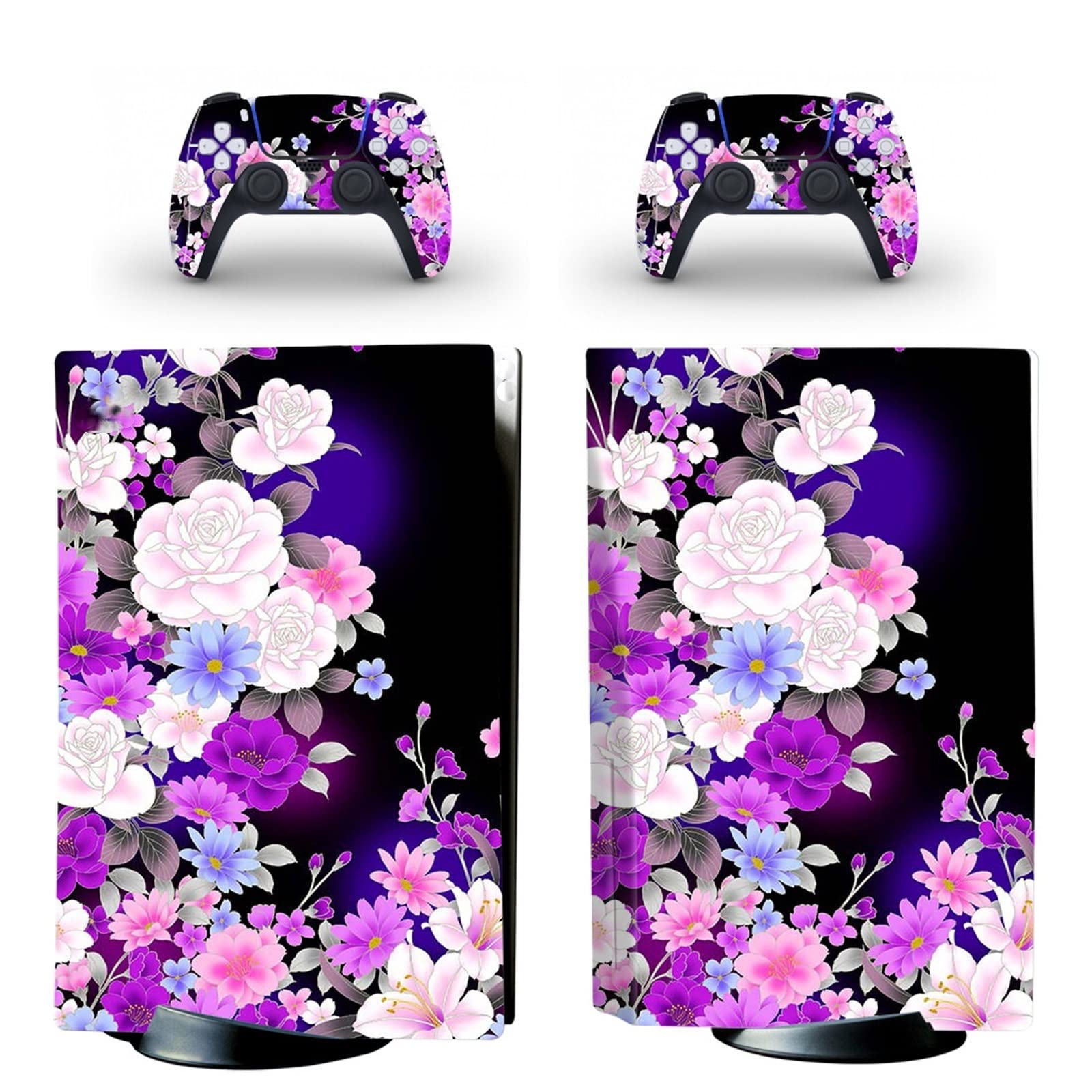 LEEWEE Anime Vinyl Skin Stickers for PS5 Disk Edition Console & 2 Controllers - Bubble-Free, Durable, Scratch-Resistant Wrap (42621) - Perfect for Gaming Setup & Personalization