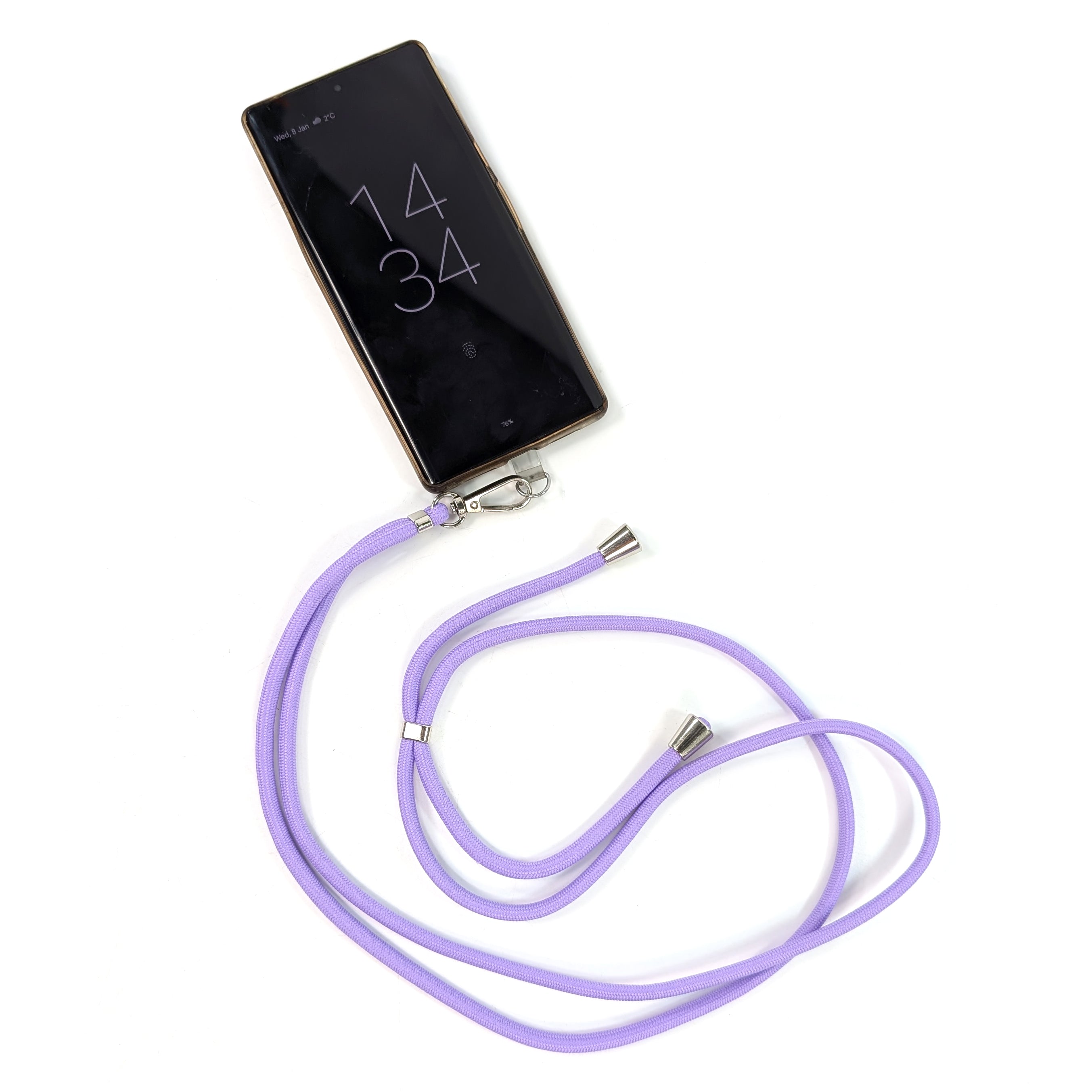 Adjustable Crossbody Phone Strap - Secure & Comfortable Phone Holder for iPhone Samsung - Perfect for Running, Travel & Shopping (Purple)