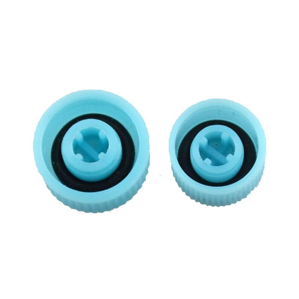 2Pcs Blue R134a AC Valve Caps - Leakproof High & Low Pressure Replacement Caps for Car Air Conditioning System | Automotive AC Charging Port Protection | Perfect for DIY Car Maintenance & AC Service