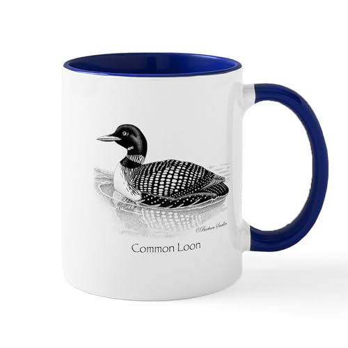 White/Navy Inside - Common Loon Mugs