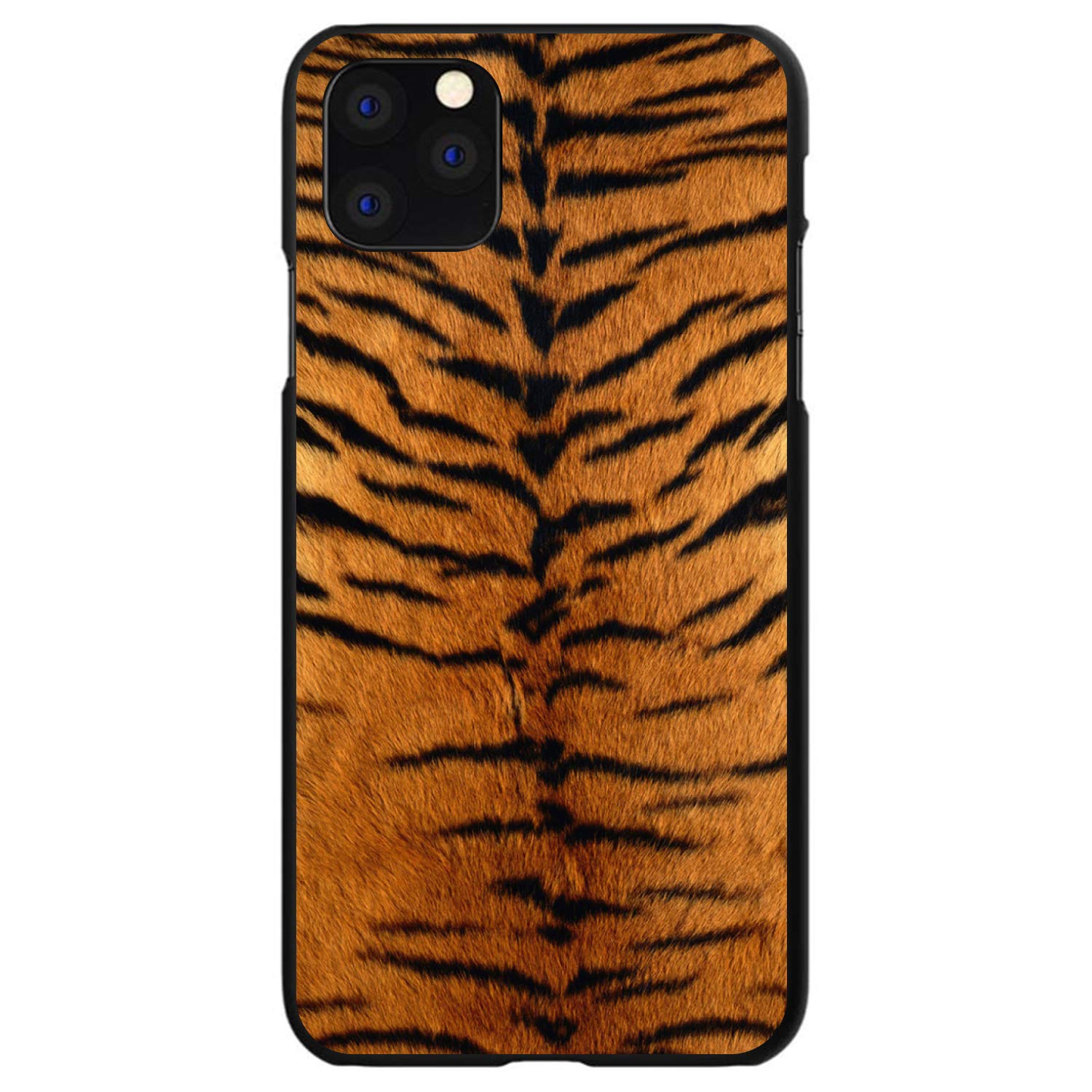DistinctInk Ultra Slim Hard Plastic Case for iPhone 13 Pro Max (6.7 Inch) - Black with Yellow Tiger Fur Animal Print Design - Protective Phone Cover for Everyday Use, Travel & Outdoor Activities