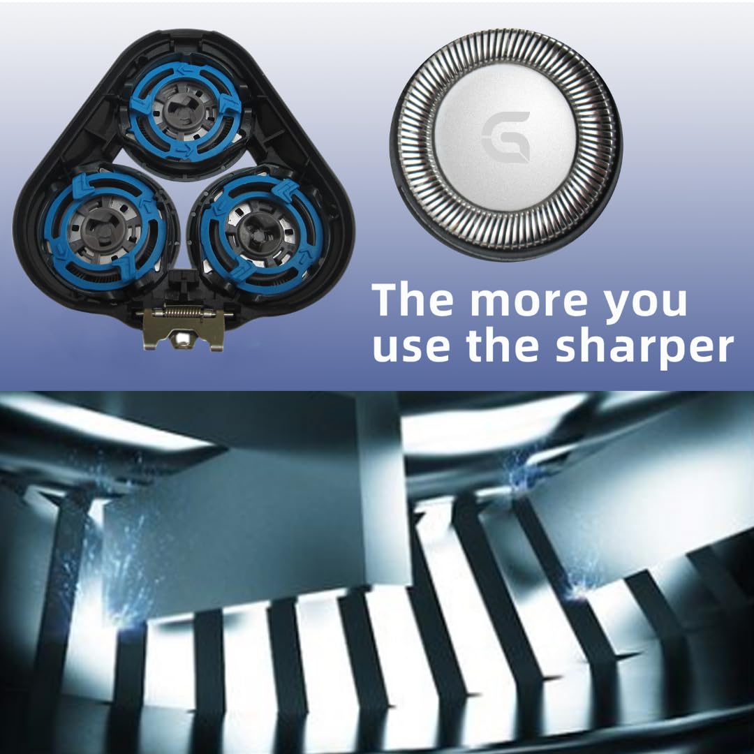 Upgraded Replacement Electric Shaver Head for Philips S5077 - Compatible with Philips Norelco Series 5000 Shavers - Perfect for Travel & Daily Shaving