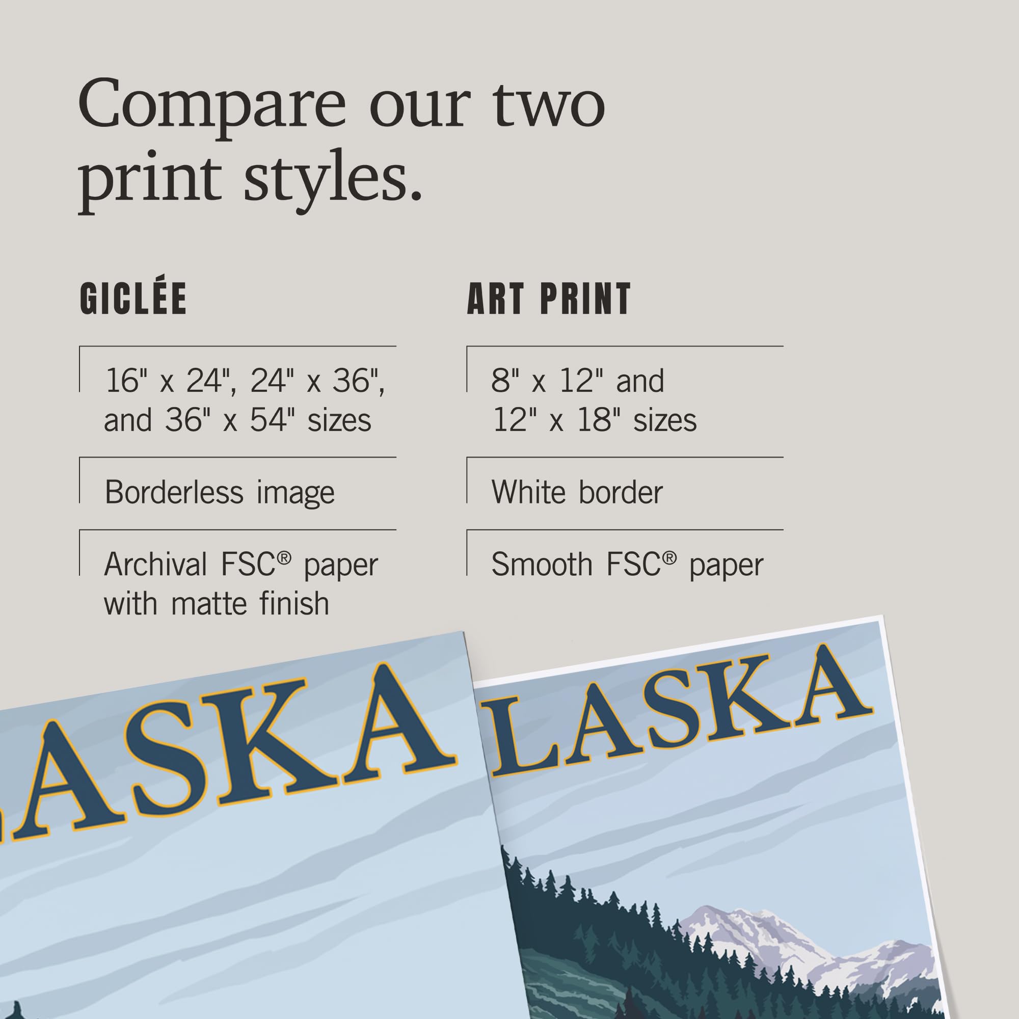 Lantern Press 24x36 Inch Giclee Art Print - Alaska Railroad Landscape Wall Decor for Living Room, Bedroom & Office | Premium Framed Canvas Painting