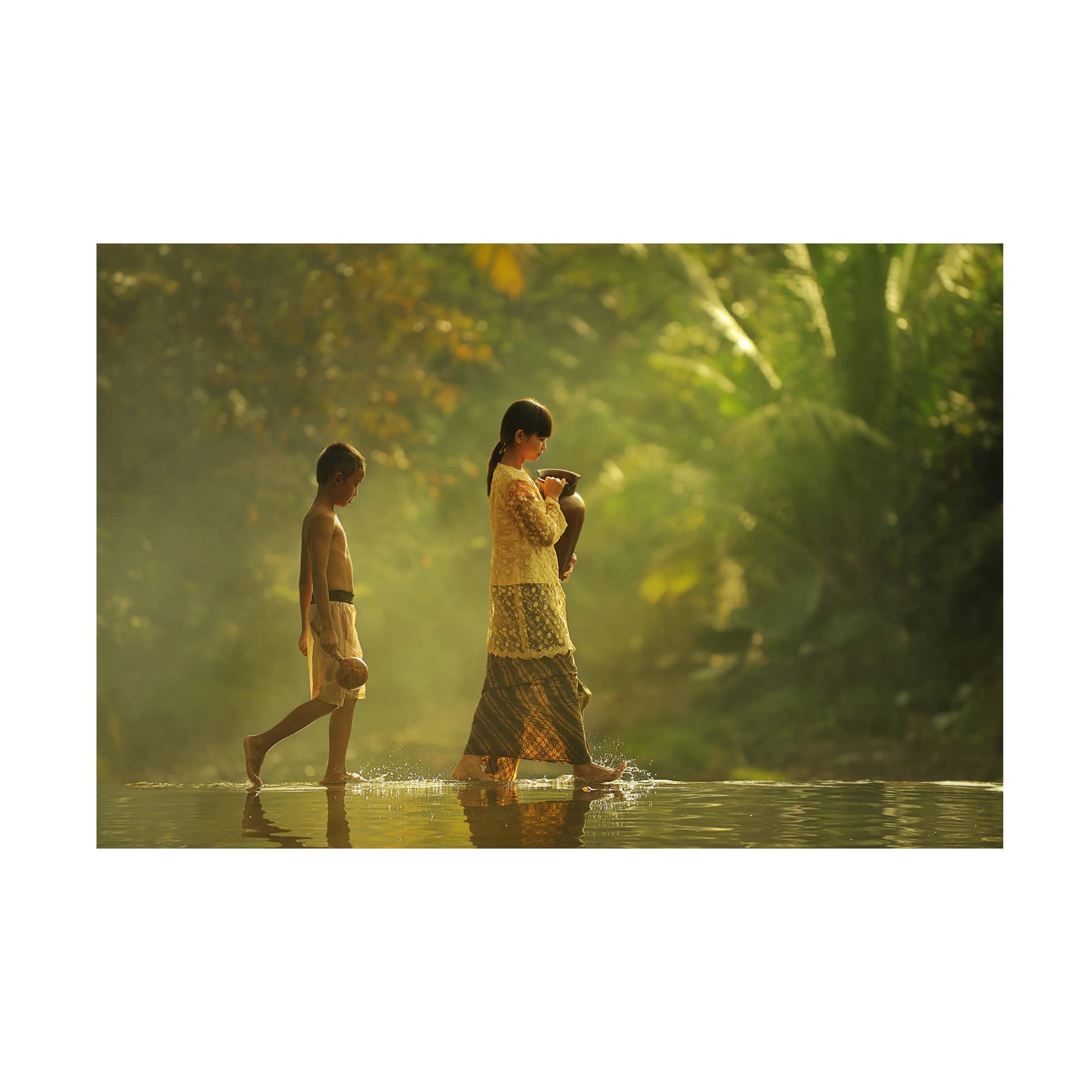 Trademark Fine Art 'Small Steps' Canvas Wall Art by Vichaya - Perfect for Living Room, Bedroom & Office Decor