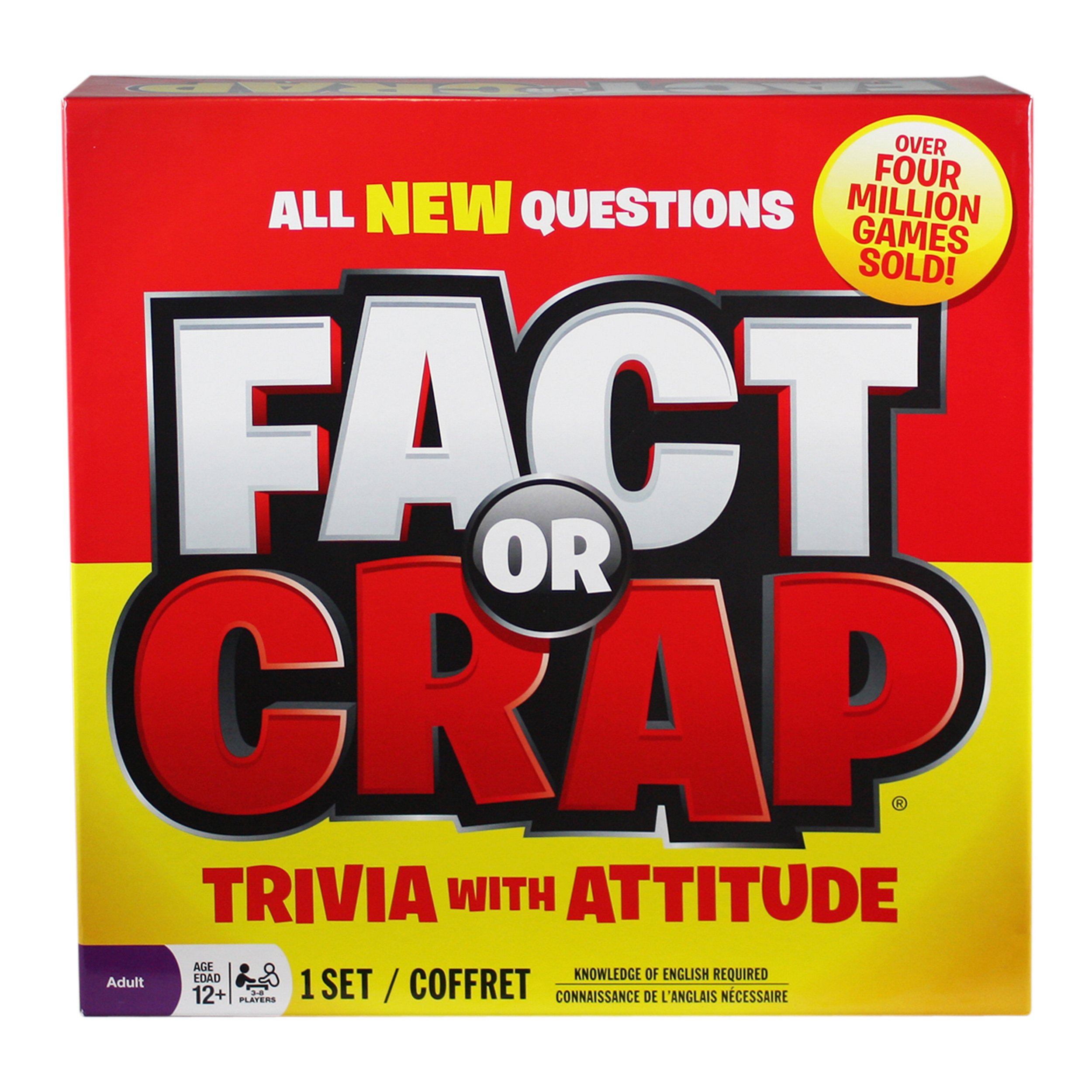 Spin Master Fact or Crap Board Game - Family Trivia Party Game for Kids & Adults - Fun Educational Game for Game Nights, Parties & Family Gatherings