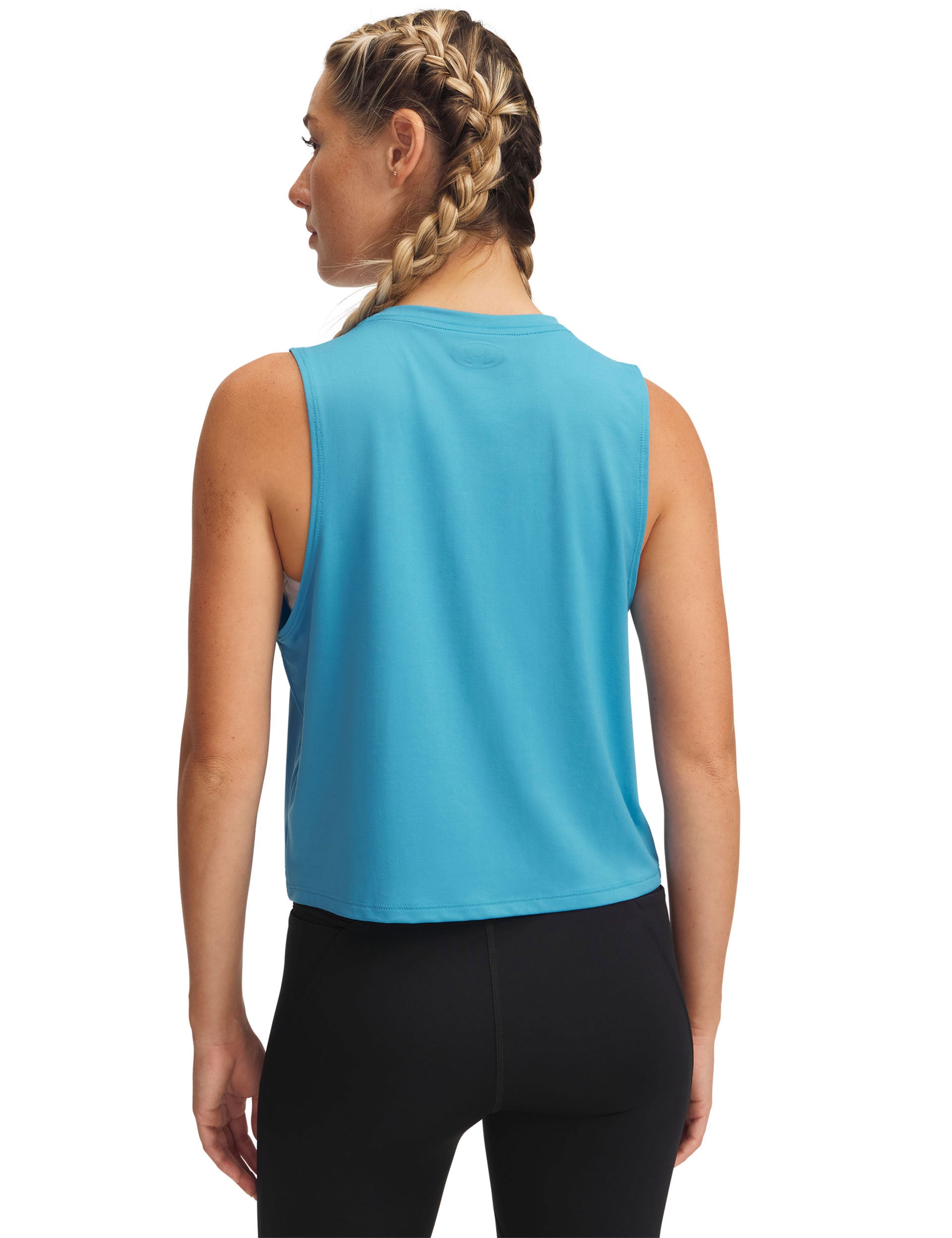 Vanish Energy Crop Tank Top - Ether Blue | Women's Workout & Yoga Activewear for Gym & Running