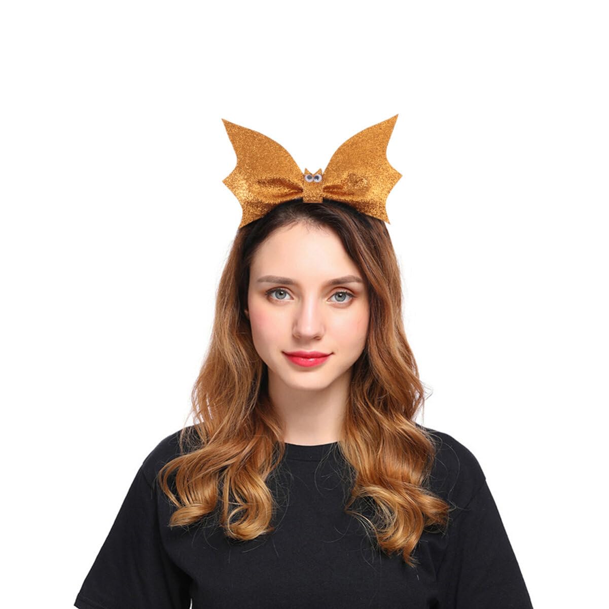 Black Bat Wing Headbands for Women - Halloween Hair Accessories with Bat Ears, Lovely Hair Hoops for Costume Parties, Cosplay & Pumpkin Festivals