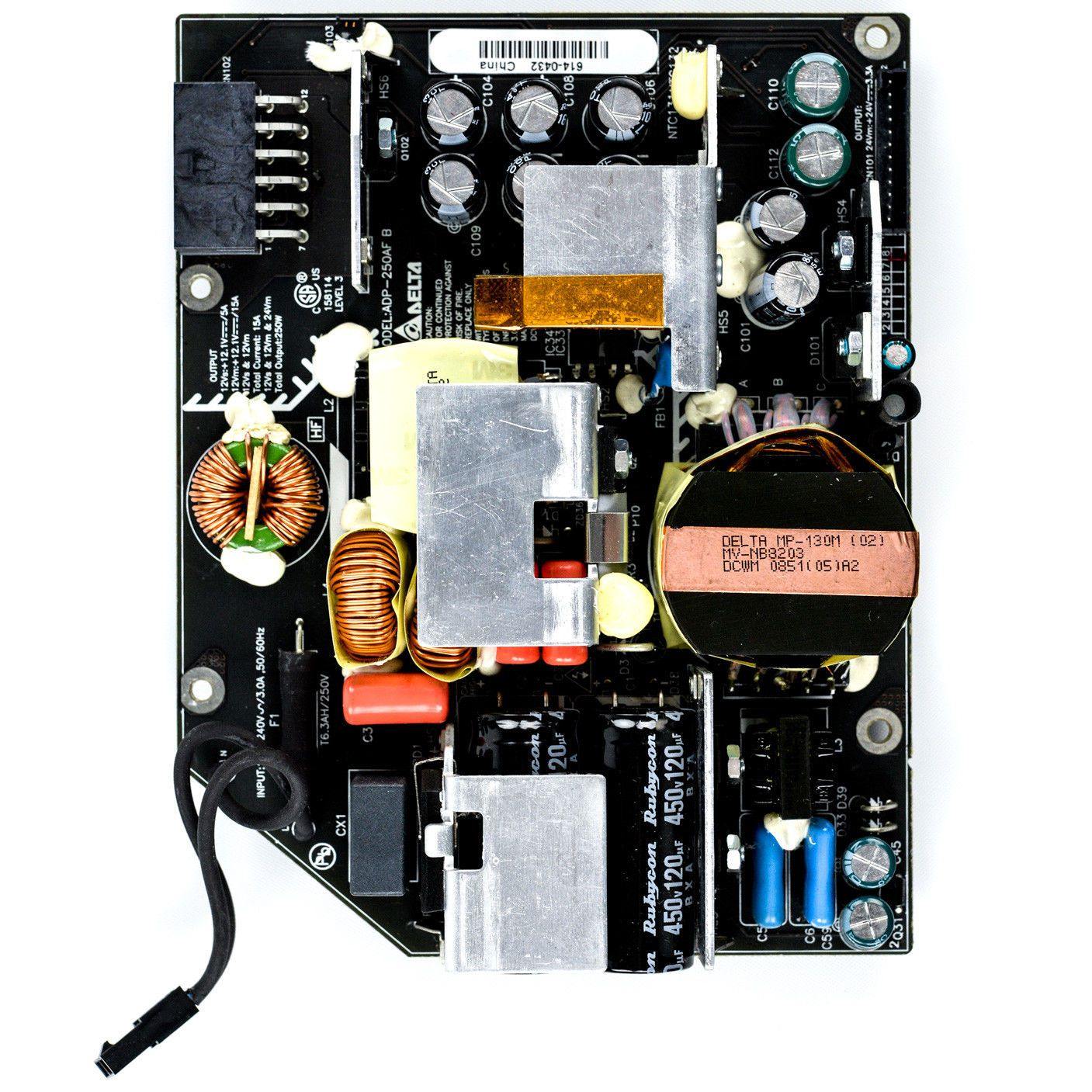 Apple iMac A1225 250W Power Supply ADP-250AF (614-0416, 614-0432) - Replacement Power Adapter for iMac Desktop Computers - Perfect for Home Office & Studio Use