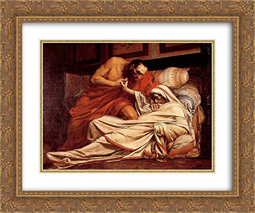 Jean Paul Laurens 'La Mort De Tibere' 24x20 Gold Ornate Framed Art Print - Double Matted Museum Quality Wall Decor for Living Room, Office & Gallery Display