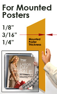 8.5x14 SwingSnaps Poster Snap Frames - 1 1/4 Inch Profile for Mounted Graphics - Perfect for Trade Shows, Exhibitions, and Office Displays