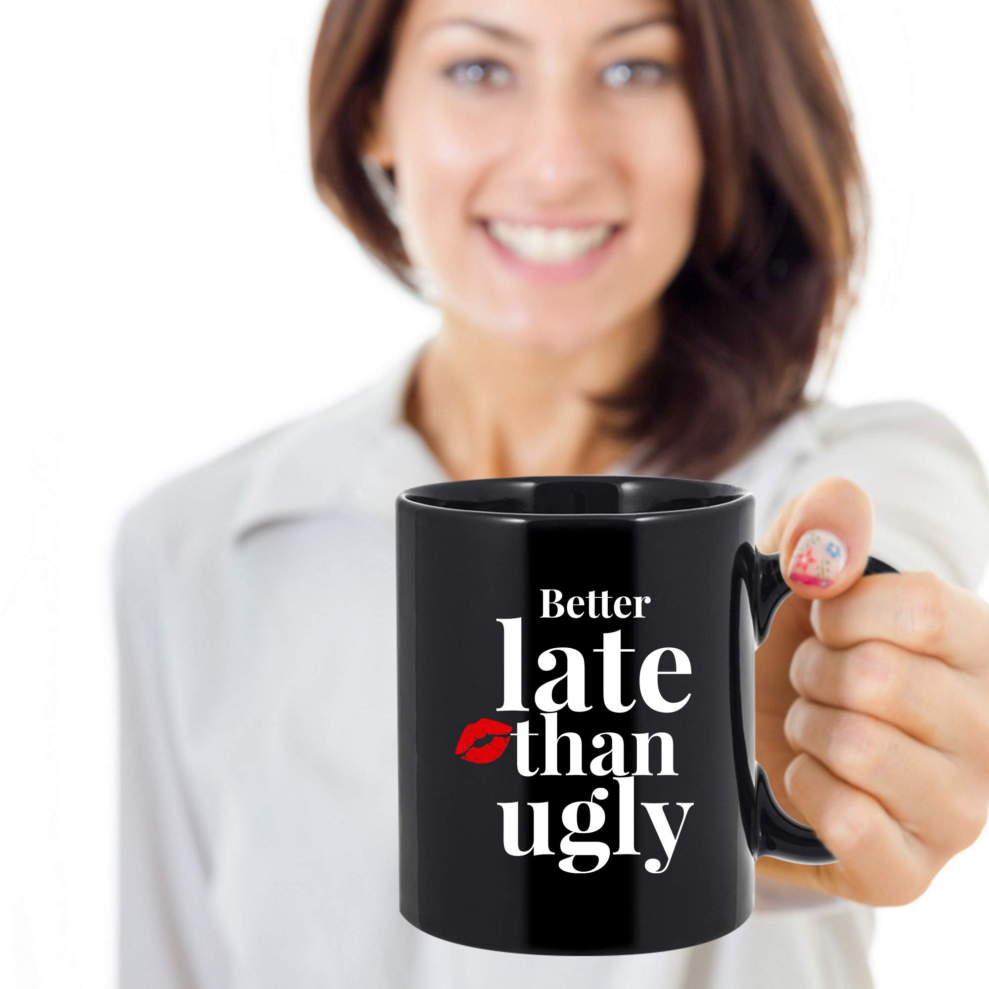Funny Makeup Beauty Coffee Mug - 11 oz Black Ceramic Cup for Women & Men | Perfect Gift for Makeup Lovers & Coffee Enthusiasts | Great for Home, Office & Salon Use