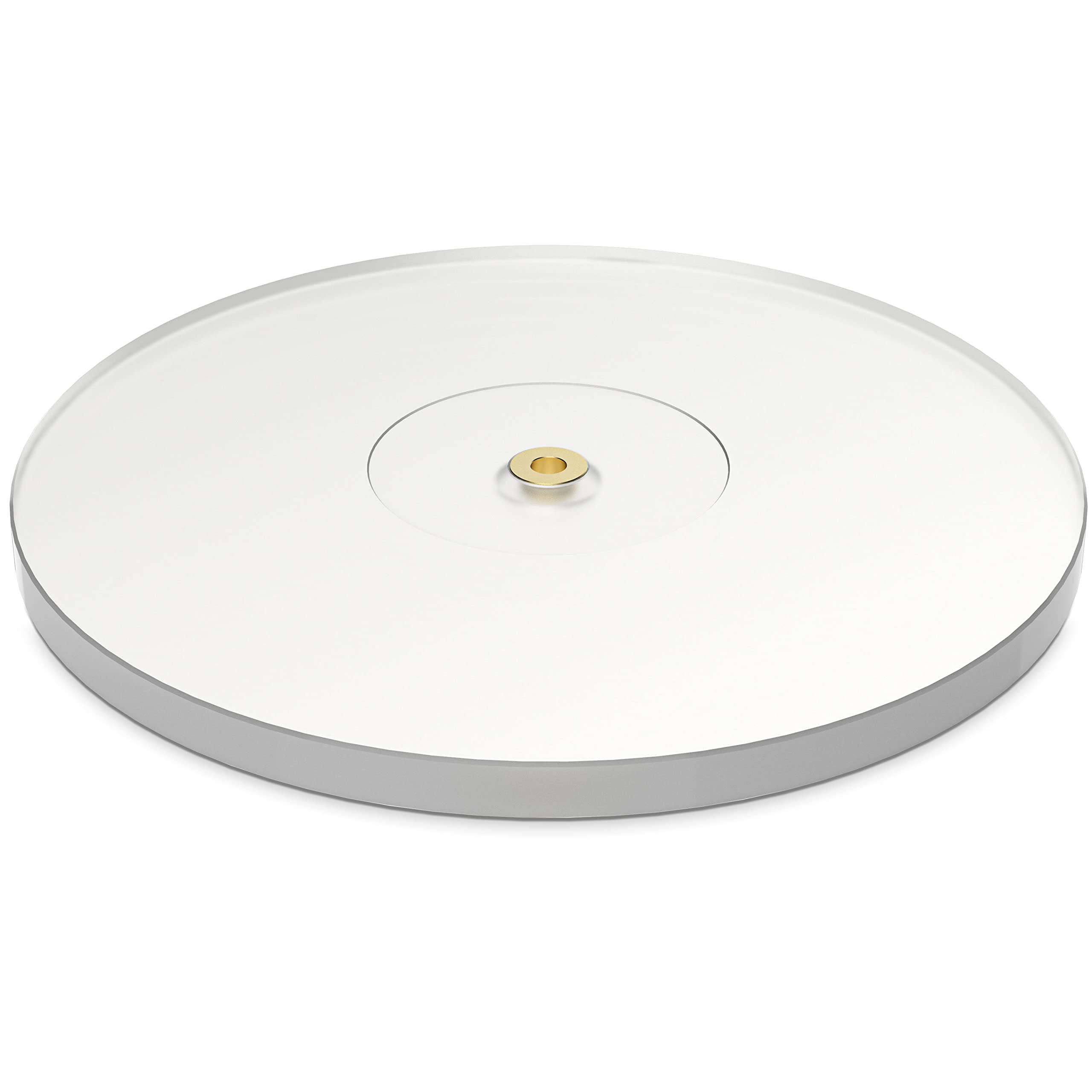 Fluance High Density Frosted Acrylic Turntable Platter for RT82/RT83/RT84/RT85 Reference Turntables - Includes 760g Steel LP Disc Stabilizer & Vinyl Record Weight - Perfect for Audiophile Vinyl Playback & HiFi Sound System Setup