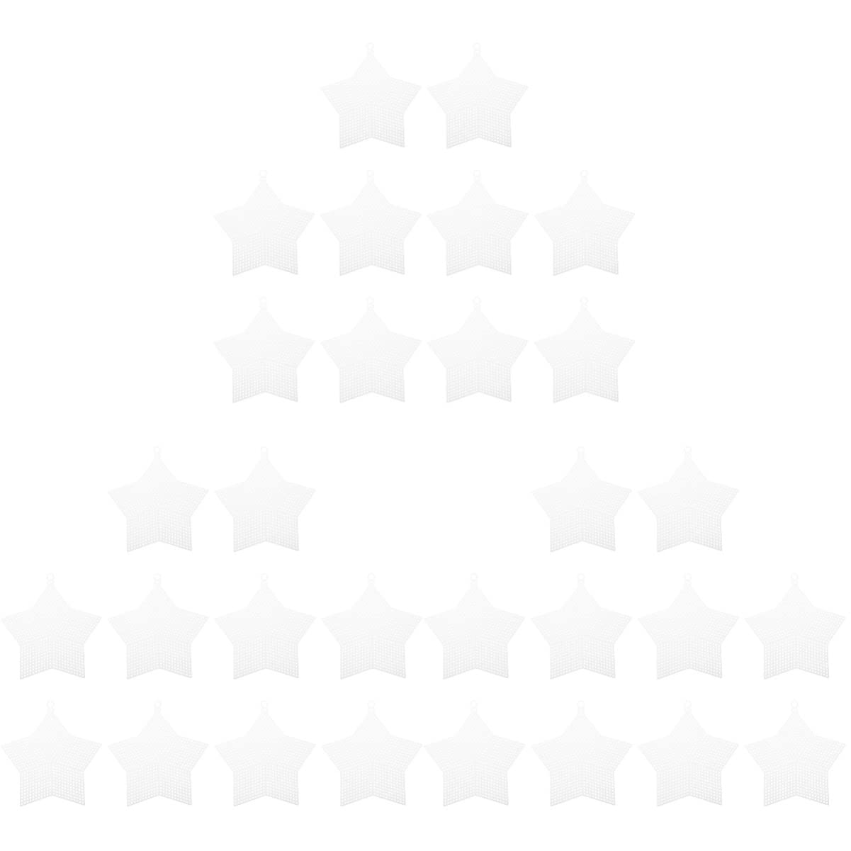 Ciieeo Plastic Canvas Sheets - 30 Pack Clear Mesh Star Pattern for Cross Stitch, Needlepoint & DIY Crafts | Perfect for Bed Sheets, Pillow Covers & Home Decor Projects