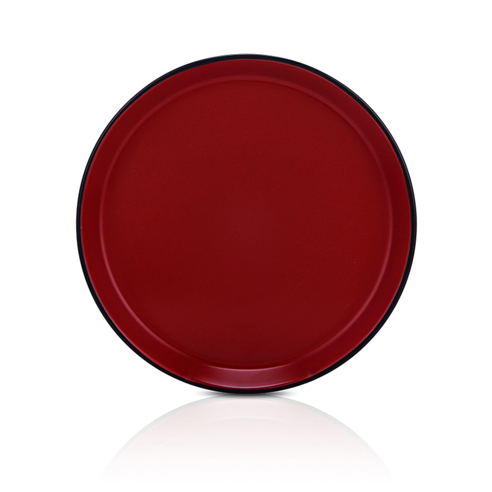 Albie Stoneware Salad Plate - Red and Black Ceramic Dinnerware for Restaurants, Home Dining & Party Serving | Durable & Stylish Dish Set for Everyday Meals & Special Occasions