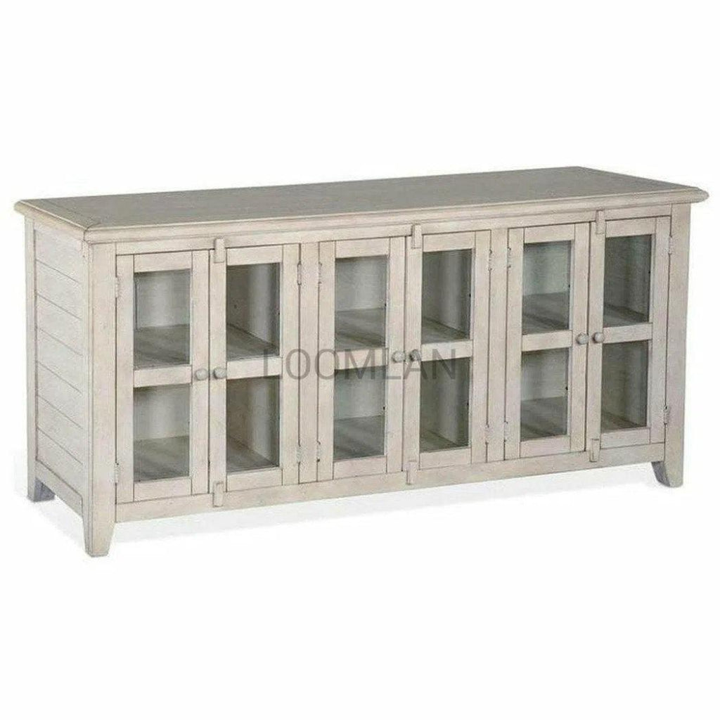 70 Inch TV Stand with Glass Doors - Modern Entertainment Center with Storage Cabinet for Living Room, Bedroom & Home Theater