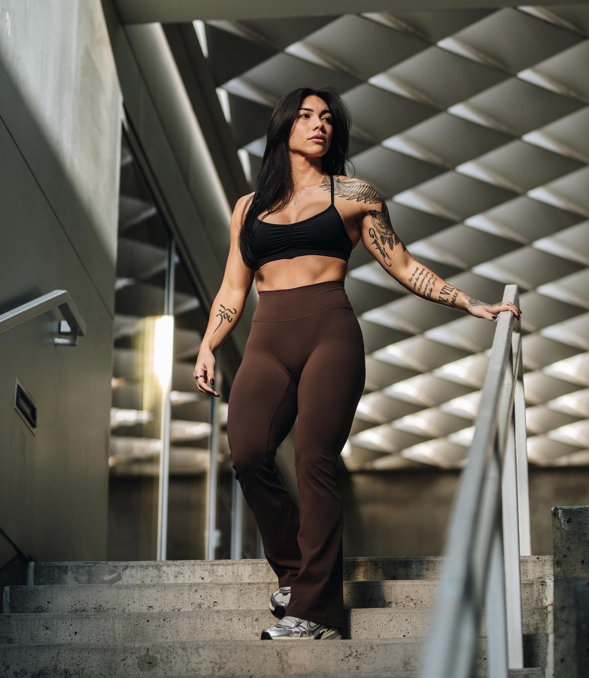 Gymreapers Flare Leggings for Women - High Waisted Bootcut Yoga Pants with Tummy Control, Wide Leg Workout Pants - Perfect for Gym, Yoga, Pilates & Casual Wear