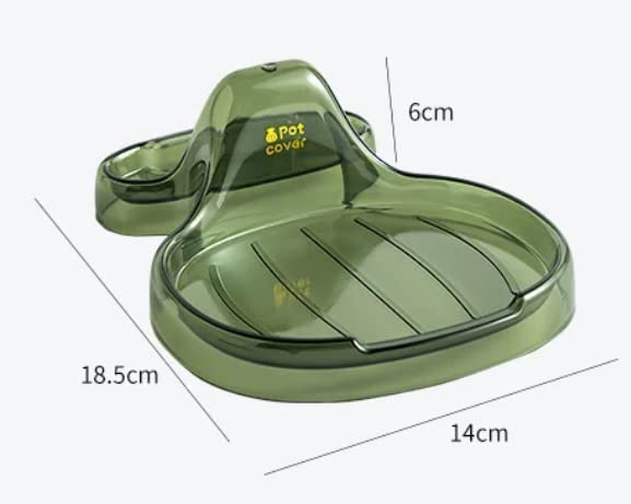 **Multi-Functional Kitchen Spatula Rack with Spoon Rest & Lid Holder – Heat-Resistant, Eco-Friendly, Food-Grade Plastic Utensil Organizer for Spoons, Ladles & Pot Lids (Dark Green) – Perfect for Countertop, Stovetop & Kitchen Organization**