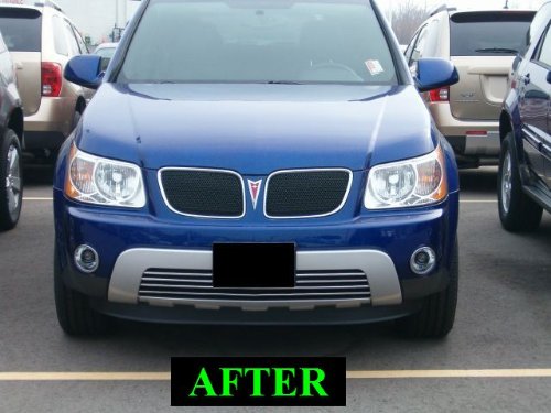 Chrome Grille Grill Kit for Pontiac Torrent 2005-2009 - Perfect Fit for 2006 2007 2008 Models - Upgrade Your Car's Front Look for a Sleek & Stylish Appearance
